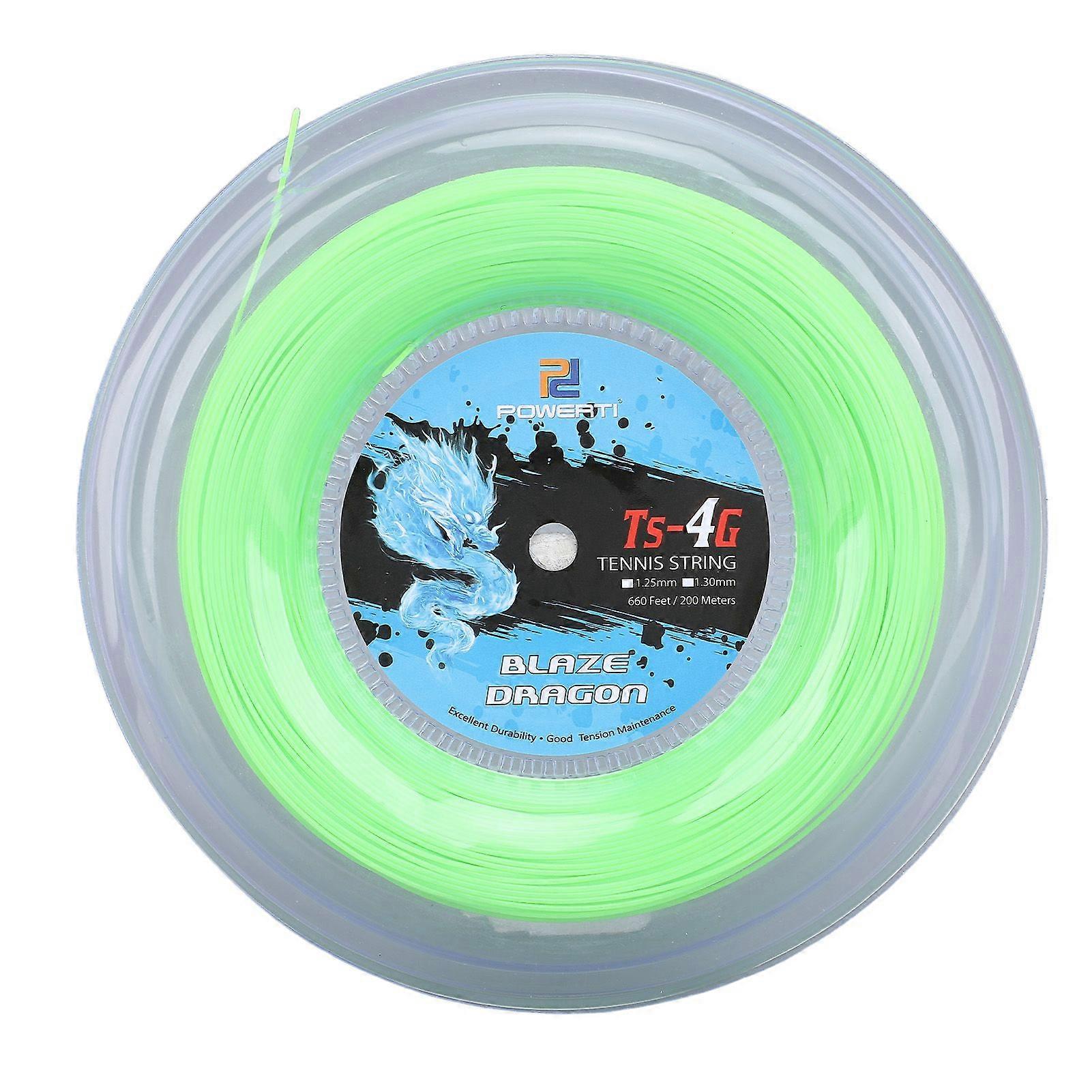 Tennis String Polyester 200m Reel Tennis Racket String for Training Fluorescent Green