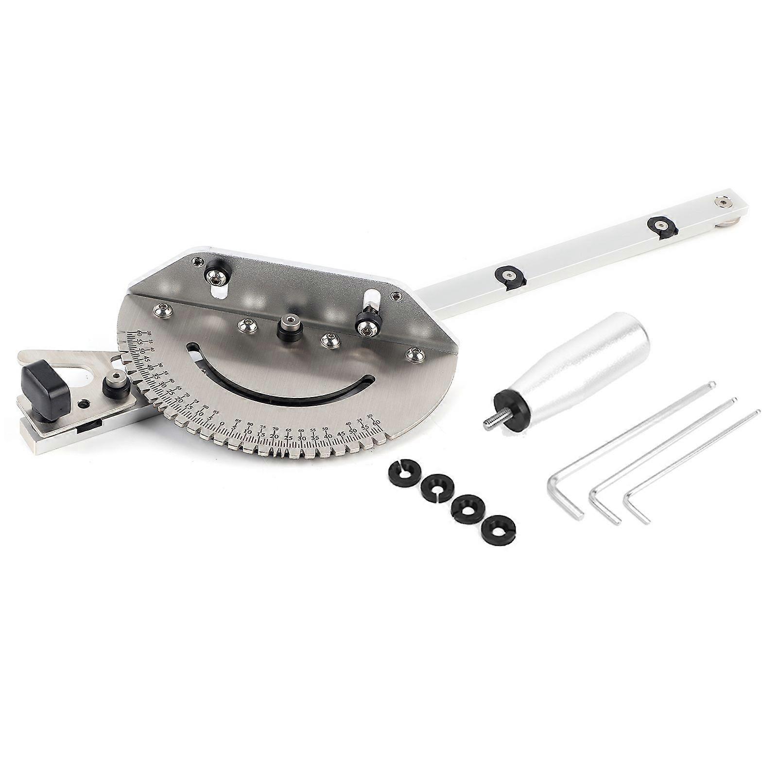 Outil de travail du bois Poignée de poussée en aluminium Jauge d’onglet pour scie à table Scie à ruban Table de routeur