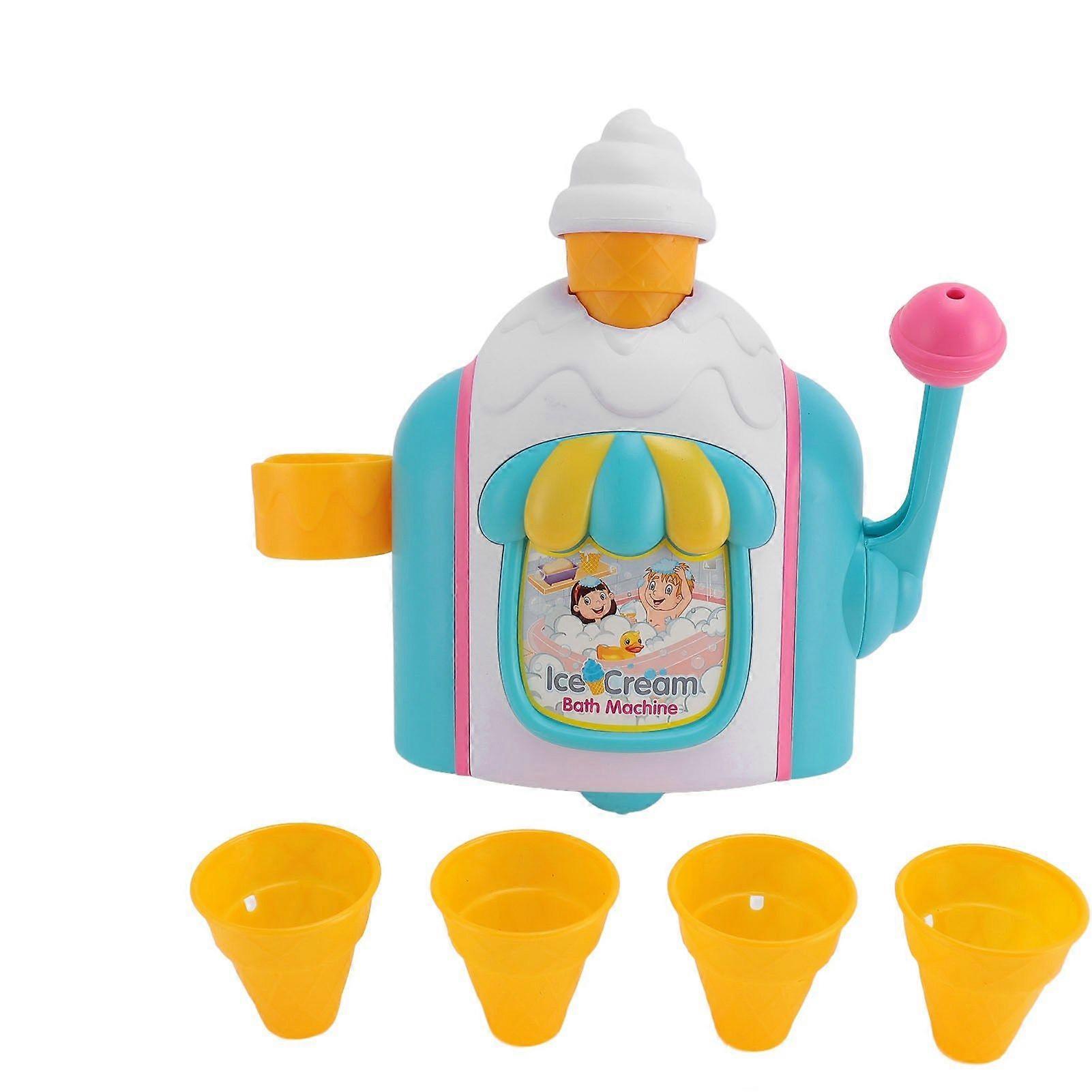 Bath Ice Cream Toy Interesting Bubble Ice Cream Maker with Suction Cups for Toddlers Boys Girls