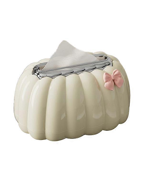 Pumpkin Spring Tissue Box Home Office Creative Cream Style Flocked Storage