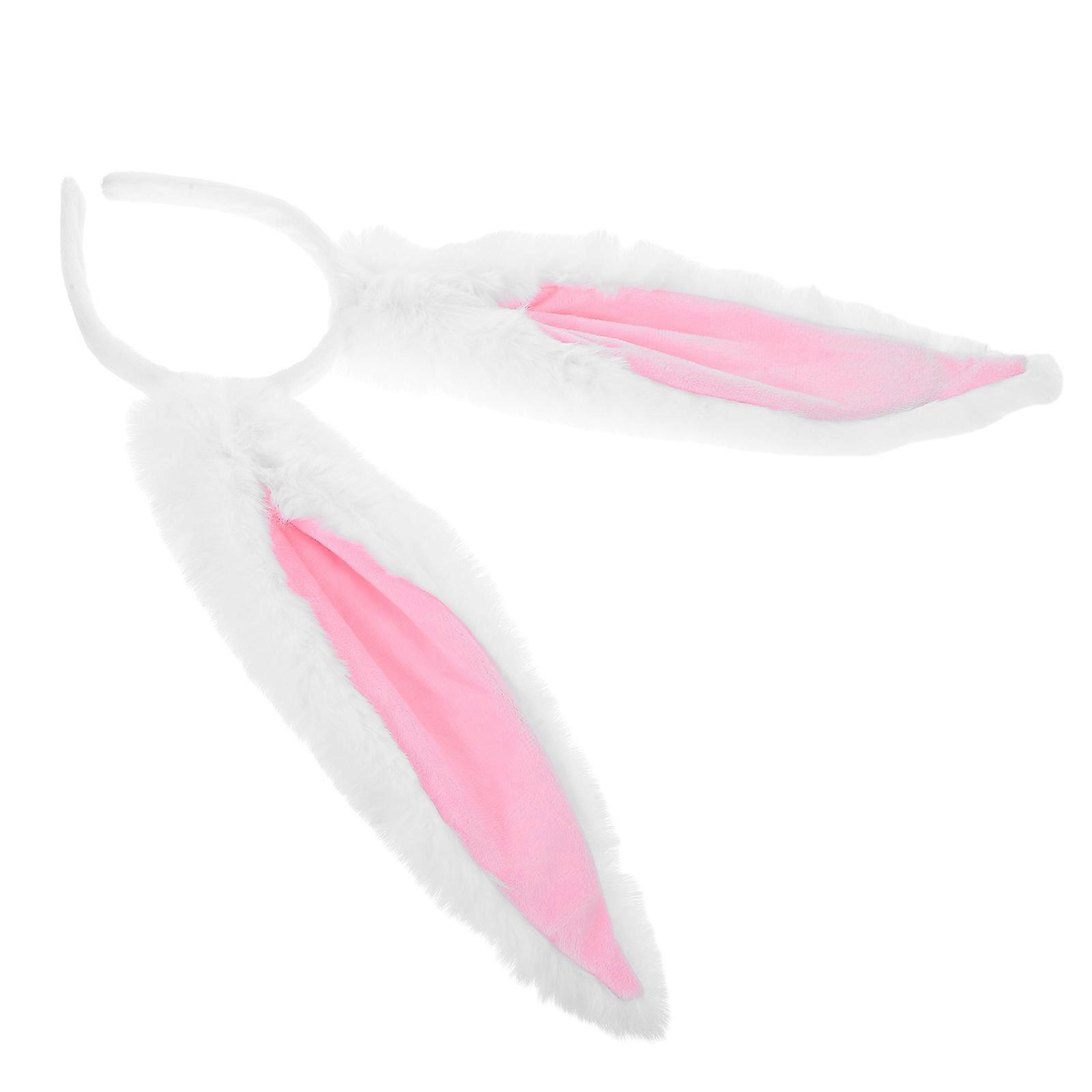 Cosplay Bunny Ears Plush Headband for 2Pcs Rabbit Ear Costume Accessory