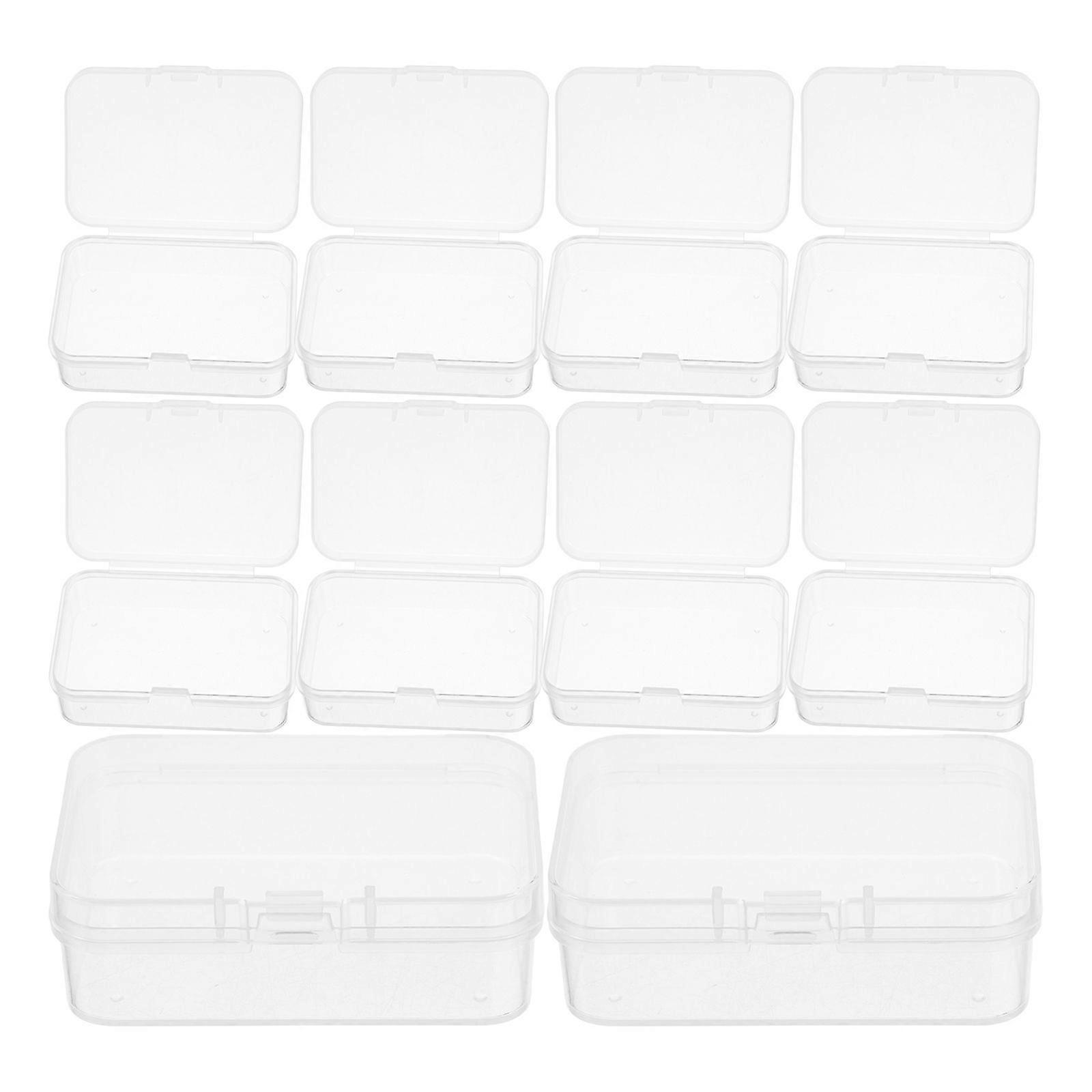 10pcs Small Clear Plastic Beads Storage Containers Box Transparent Boxes