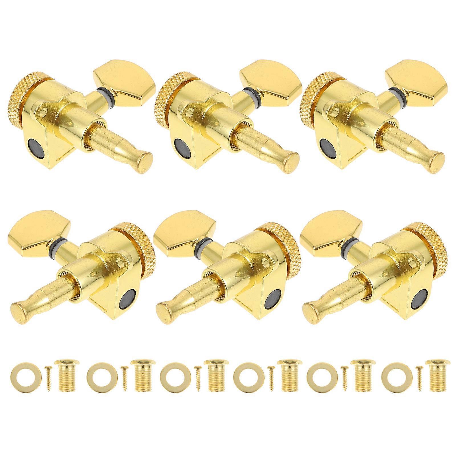Alloy Guitar Turners Guitar String Button with String Lock 6Pcs Set