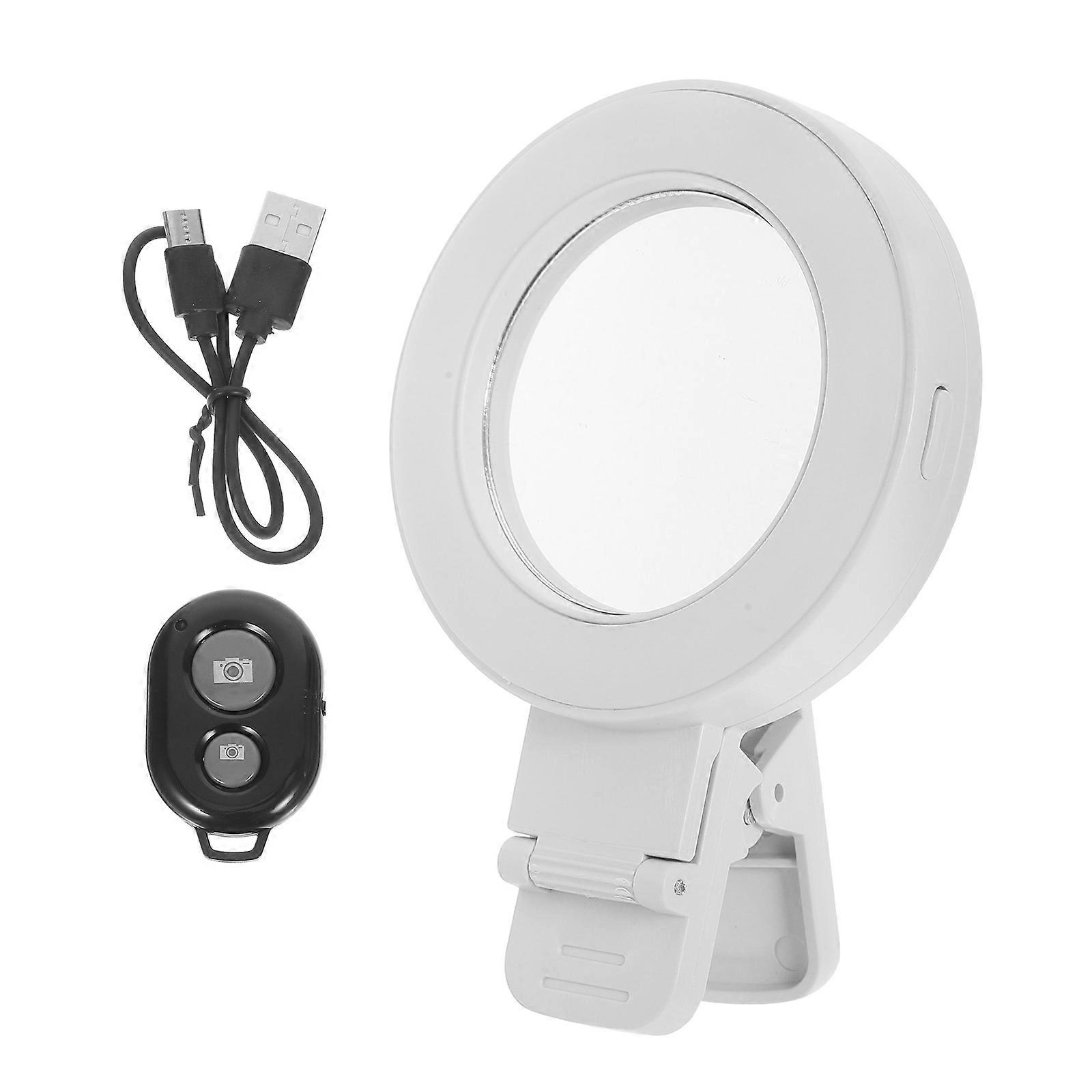 Selfie Artifact Clip-on Phone Camera Mirror with Fill Light for Vlogging