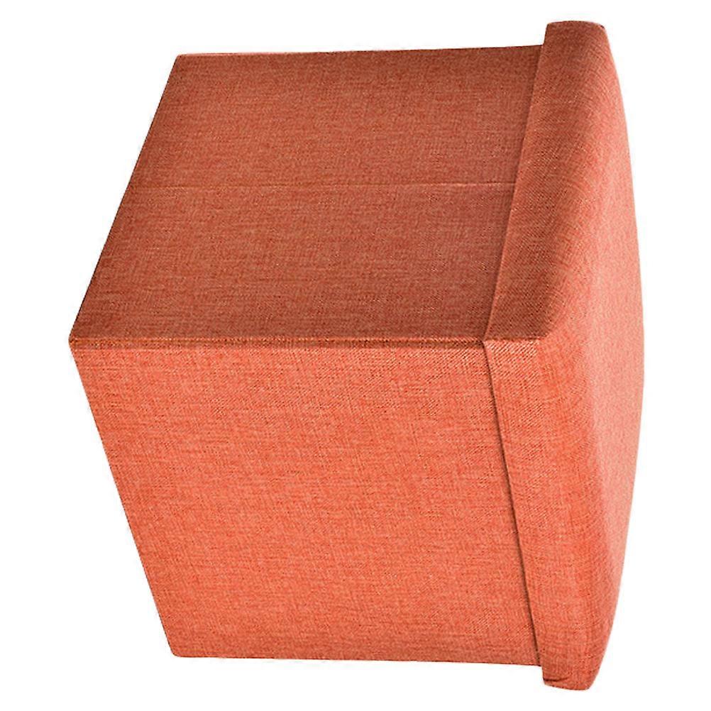 Storage Stool Household Stool for Storage Function 1Pcs Orange