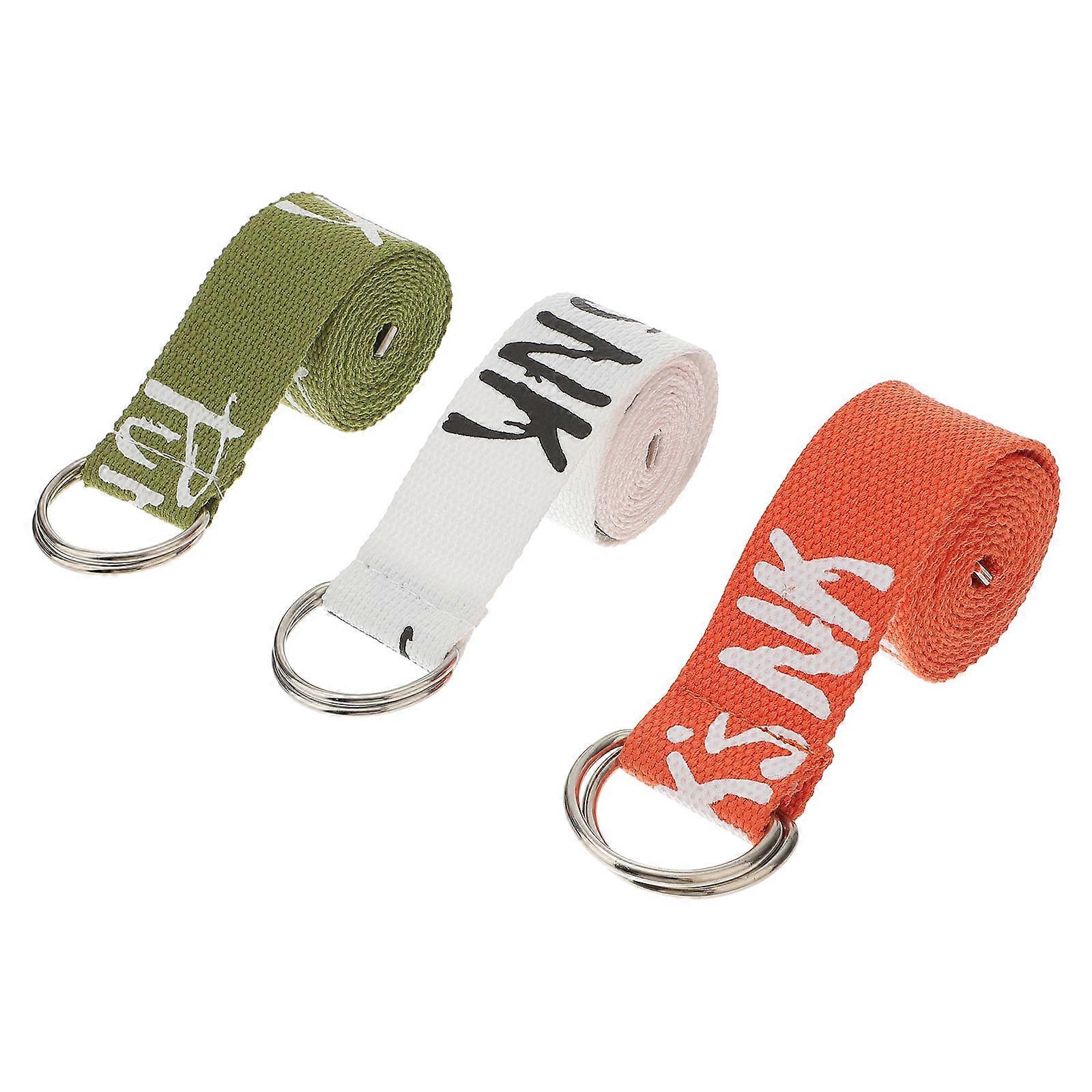 Canvas Waist Belt Double Loop Buckle for Decoration 3Pcs Green Color