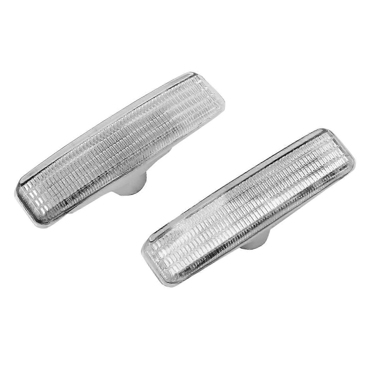 1ペアフロントフェンダーサイドランプハウジングBmw 5シリーズE39用ホワイトレンズ