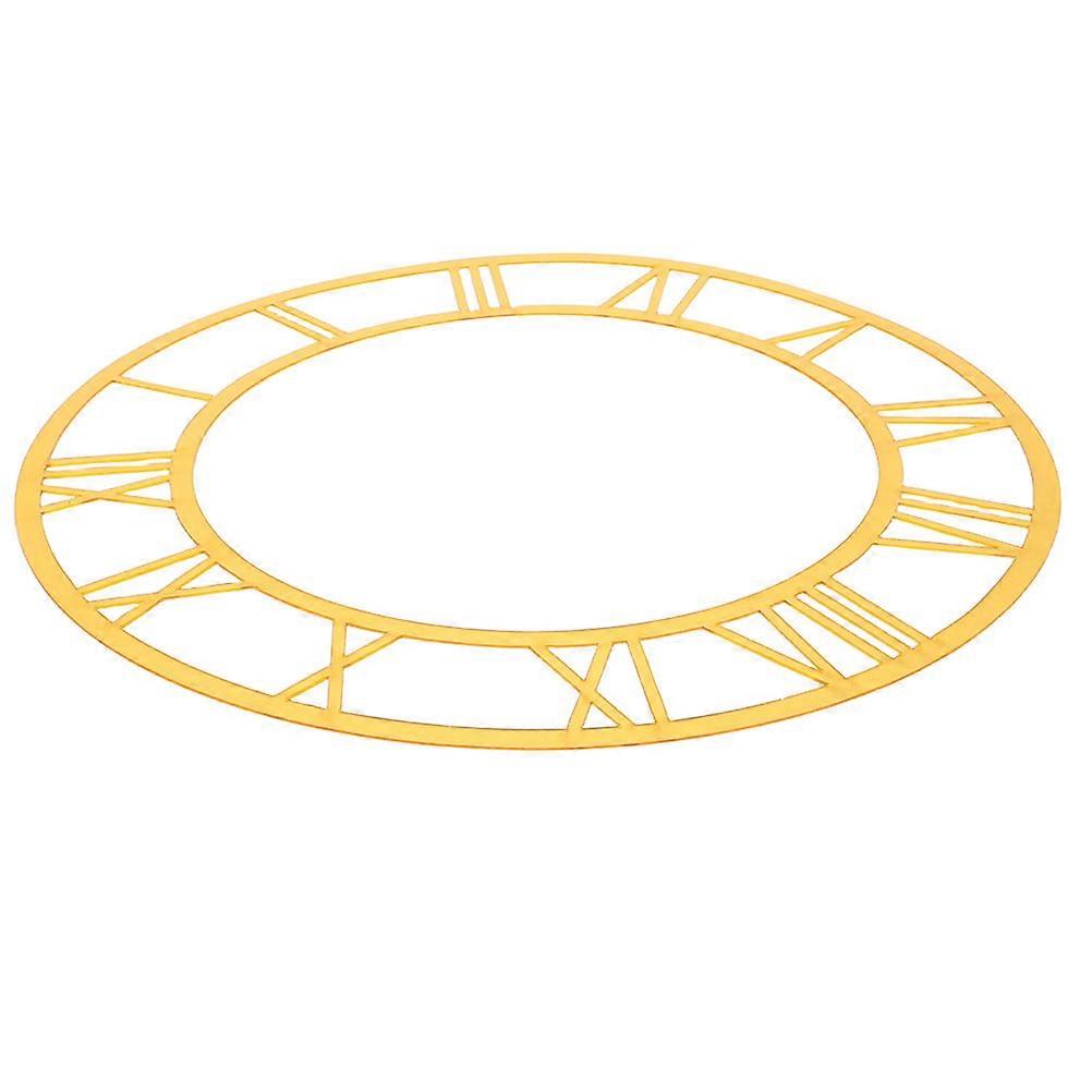 Golden Roman Numerals Wall Clock Sticker for Home Decor 5Pcs Pack