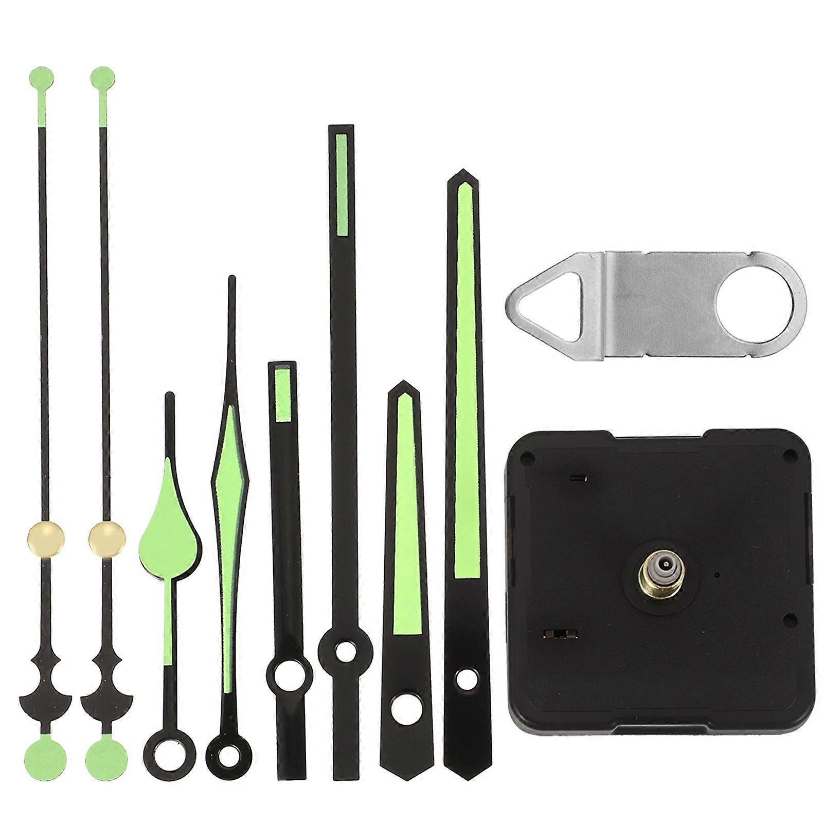 1 Set Luminous Clock Hands Clock Mechanism Battery Operated Clock Repair Replacement Parts