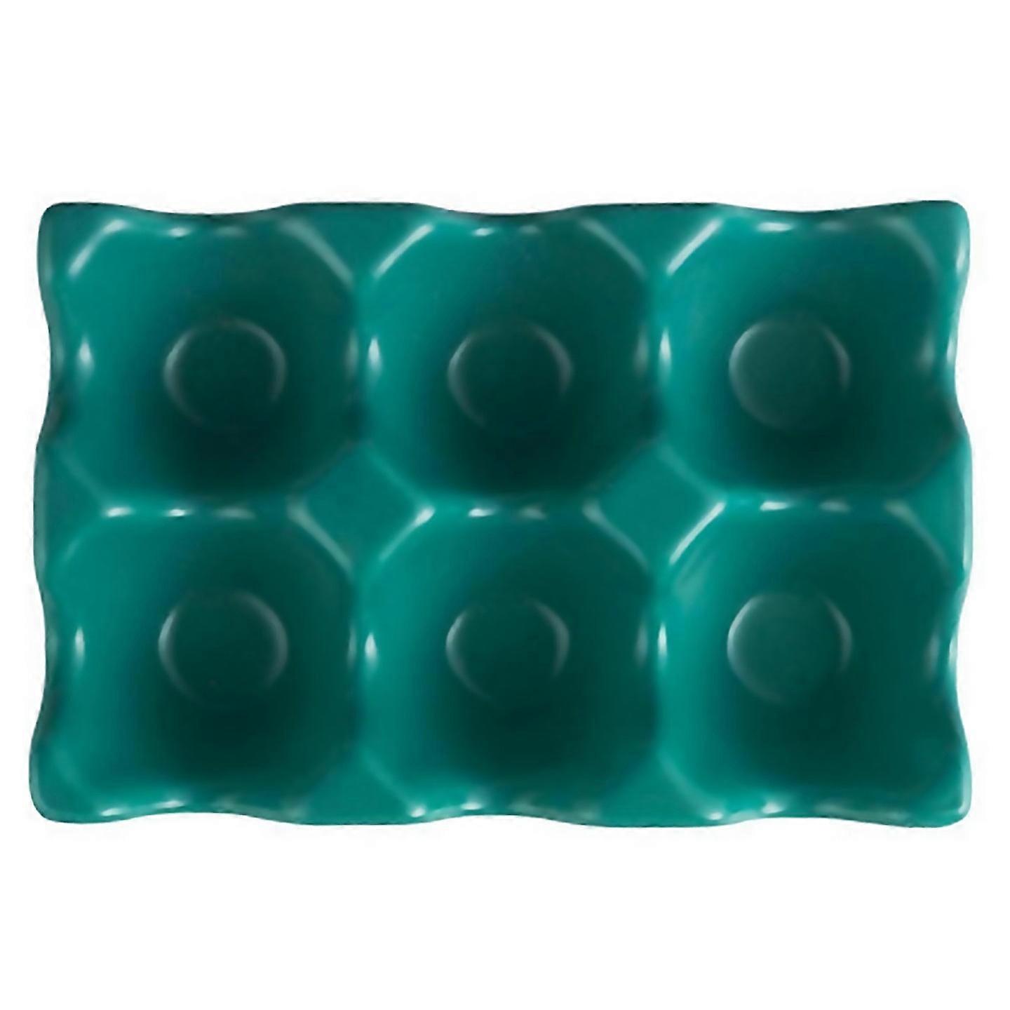 For Kitchen Supplies Egg Tray Household Ceramic Tableware Supplies Green
