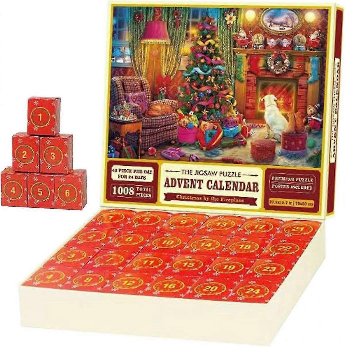Advent Calendar, 24 Christmas Tree Advent Calendar Boxes, 1008 Advent Calendar Puzzles Gifts
