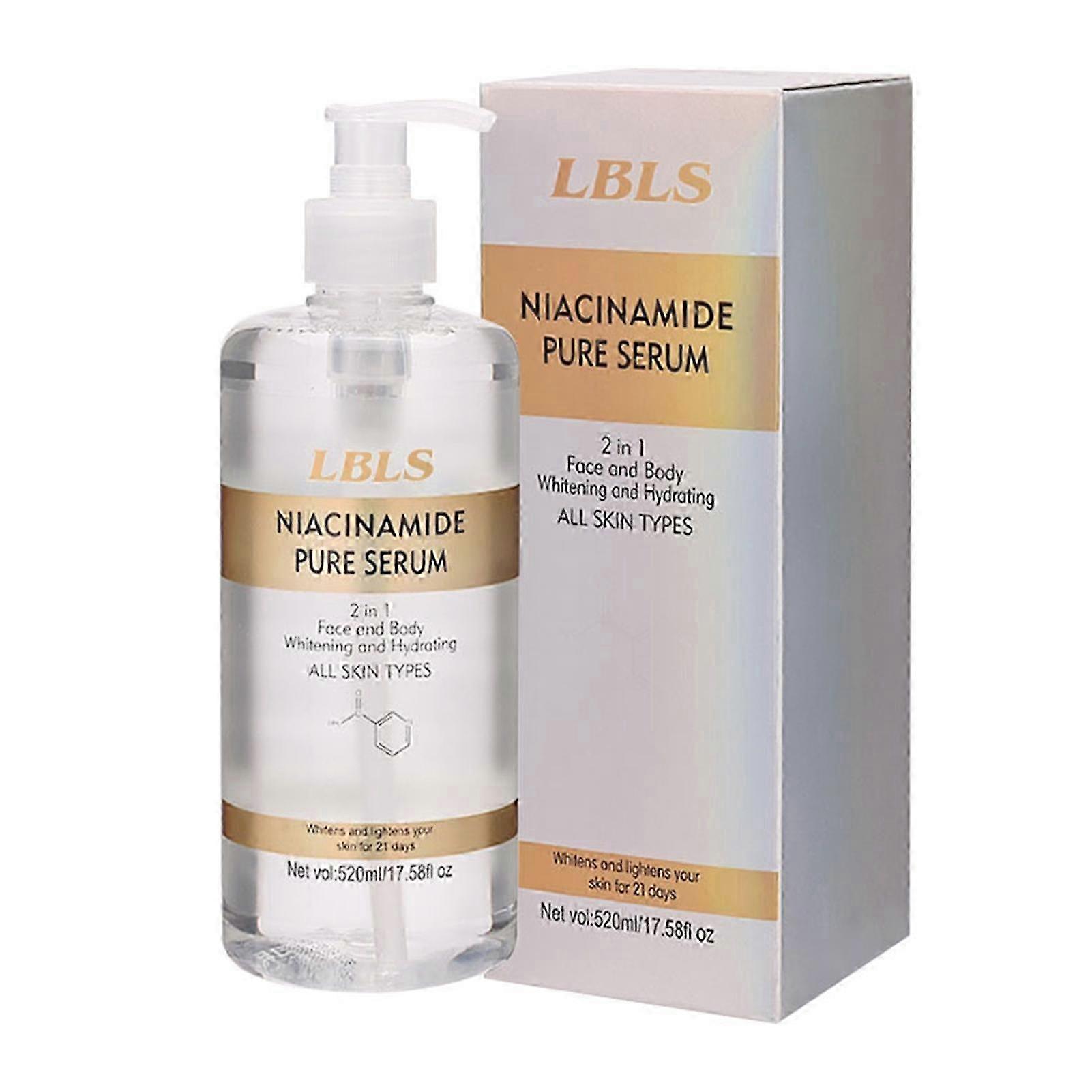 suitable for all skin types 520ml pure niacinamide serum anti-aging whitening essence for face and body