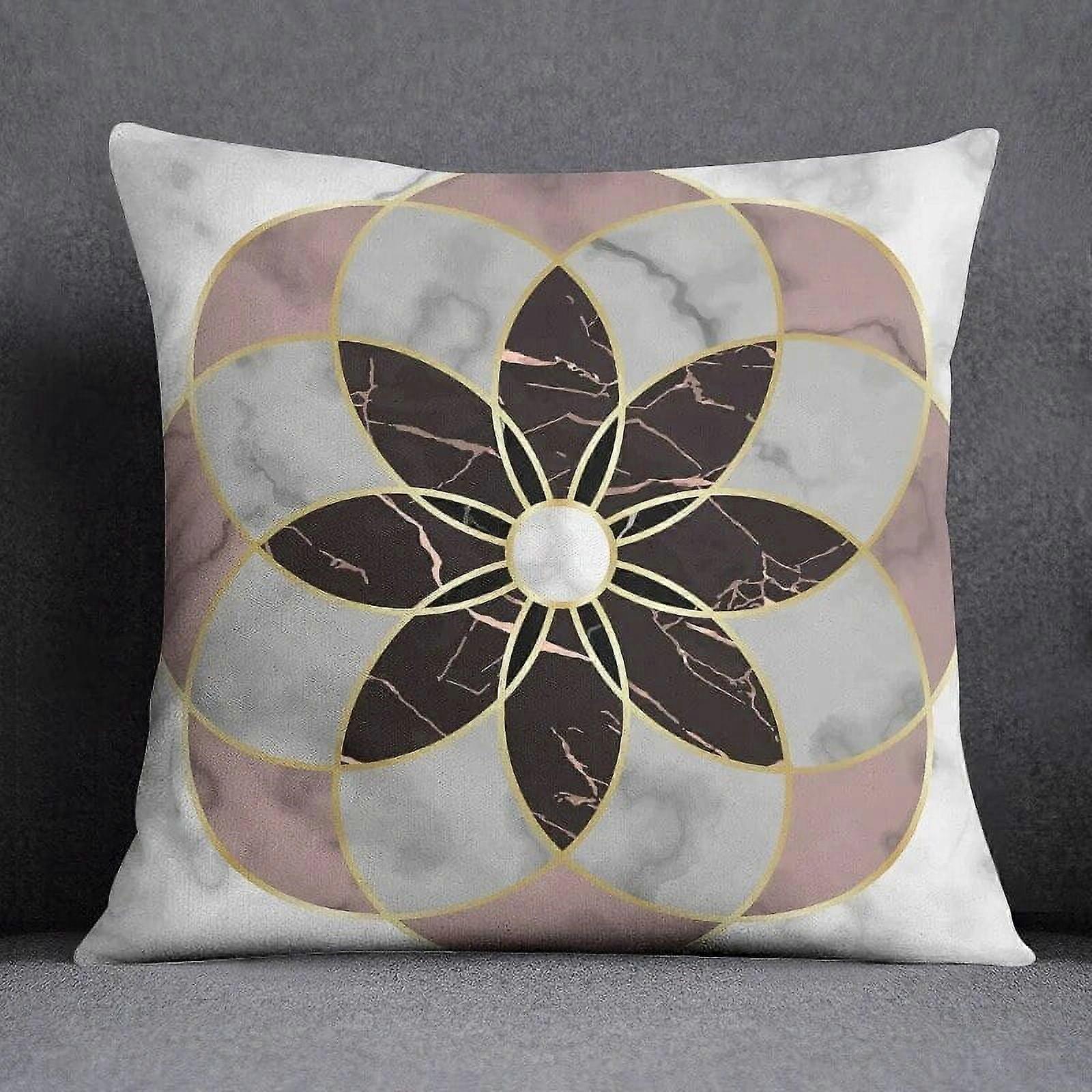Pillow Cases Cotton Linen Mosaic Striped Marble Collection Pillow Gift Home Office Decoration Bedroom Sofa Car Cushion Cover case