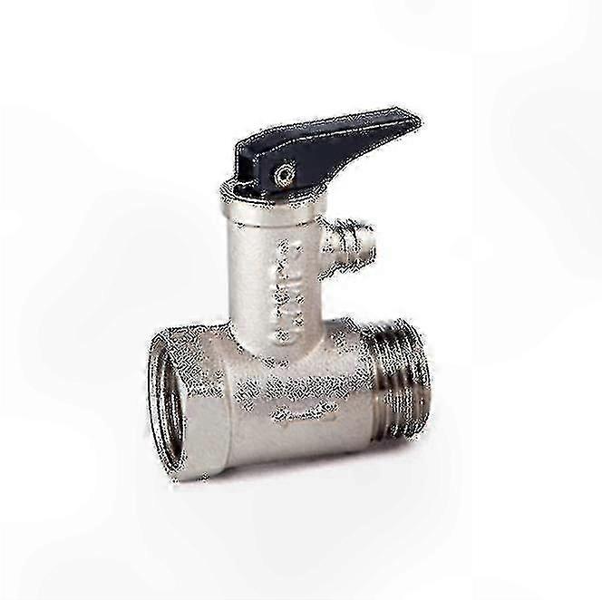Brass Pressure Relief Valve with Nickel Plating, 8 Bar 100°C, 1/2" Thread Size for Water Heater Safety
