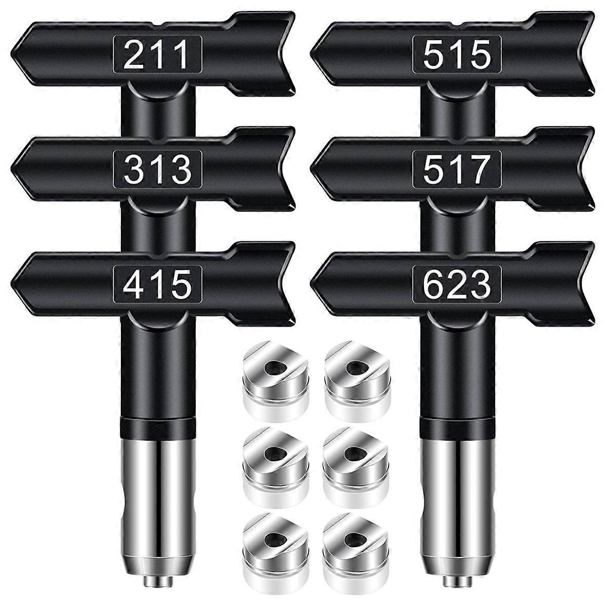 Sprayer Tips,6Pcs Airless Paint Sprayer Tips Reversible Sprayer Tips