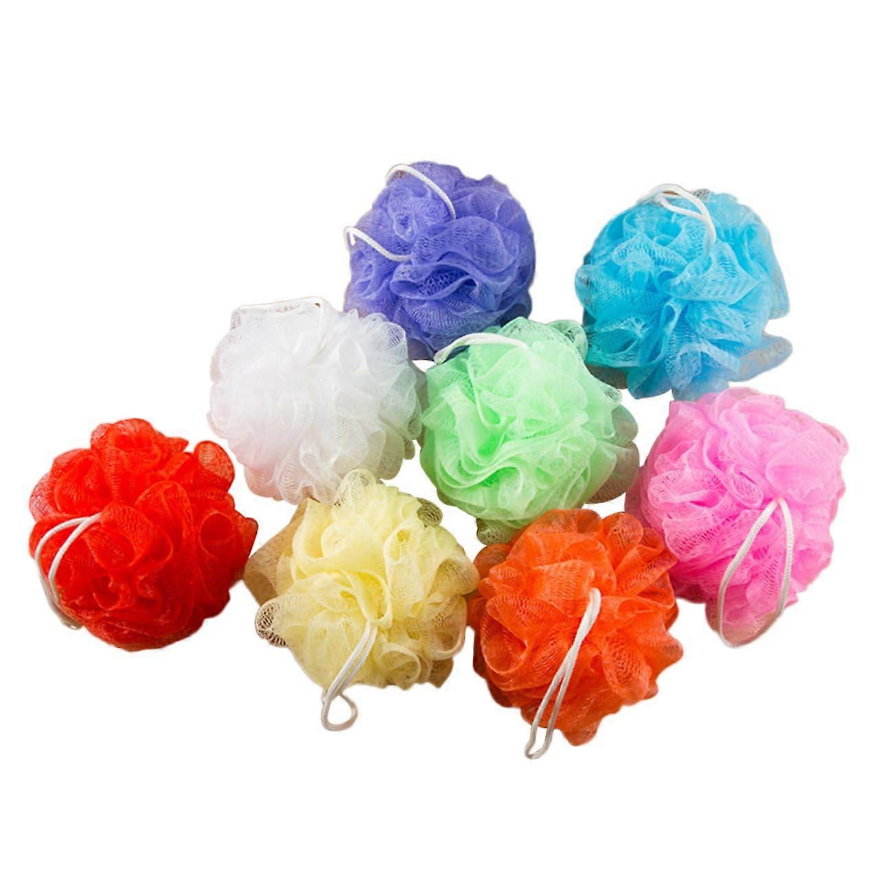 16pcs Bath Ball Flower Shower Puff Sponges Body Scrubber Set for Exfoliating Skin, Soft Mesh Material, Assorted Colors