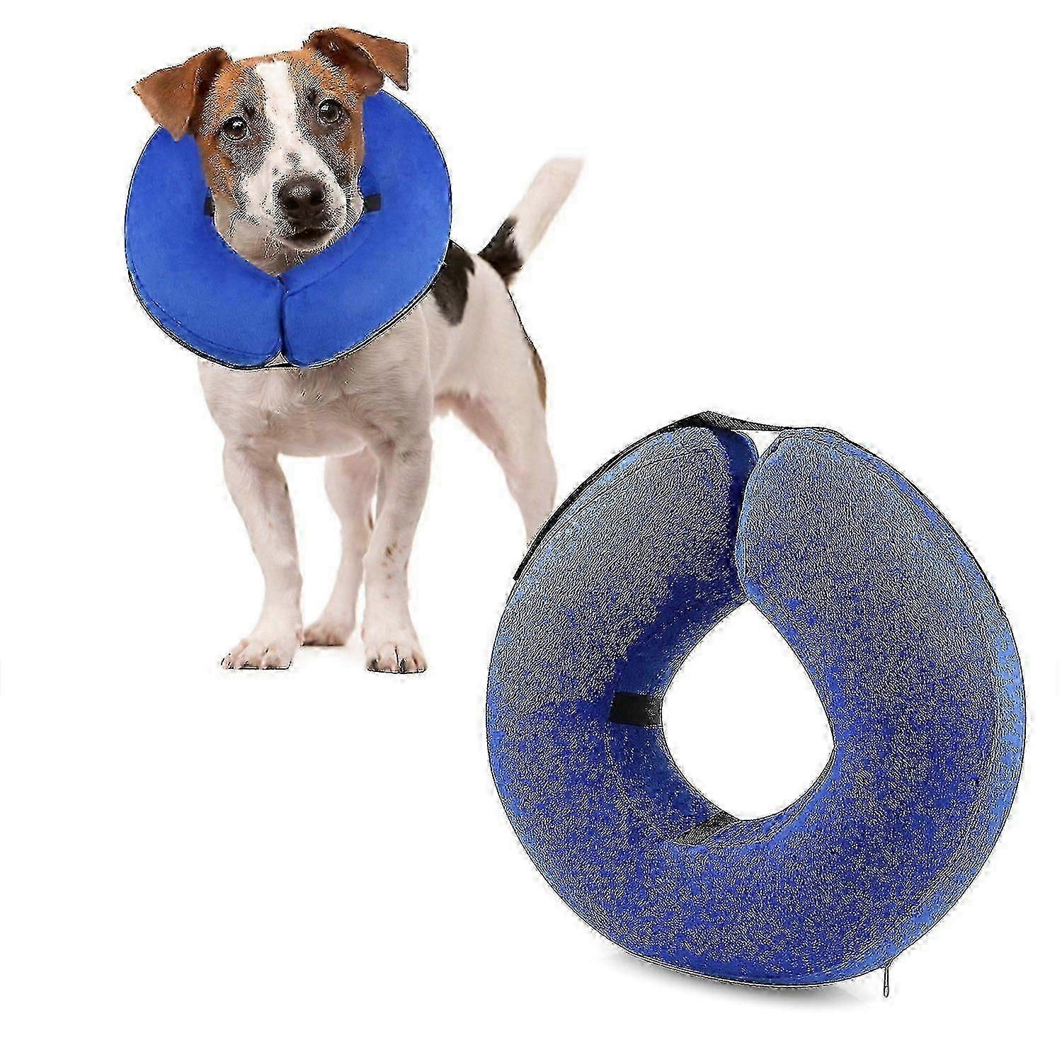 Protective Inflatable Cone Collar For Dogs And Cats, Adjustable Soft Pet Recovery E-collar, Not Block Vision E-collar