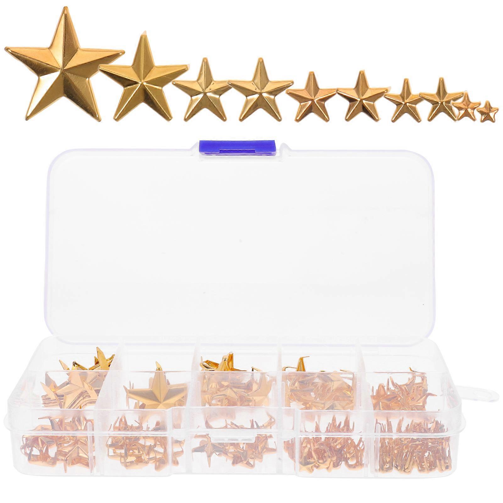 Decorative Rivets Metal Stars for Crafts with 750Pcs DIY Spike Studs