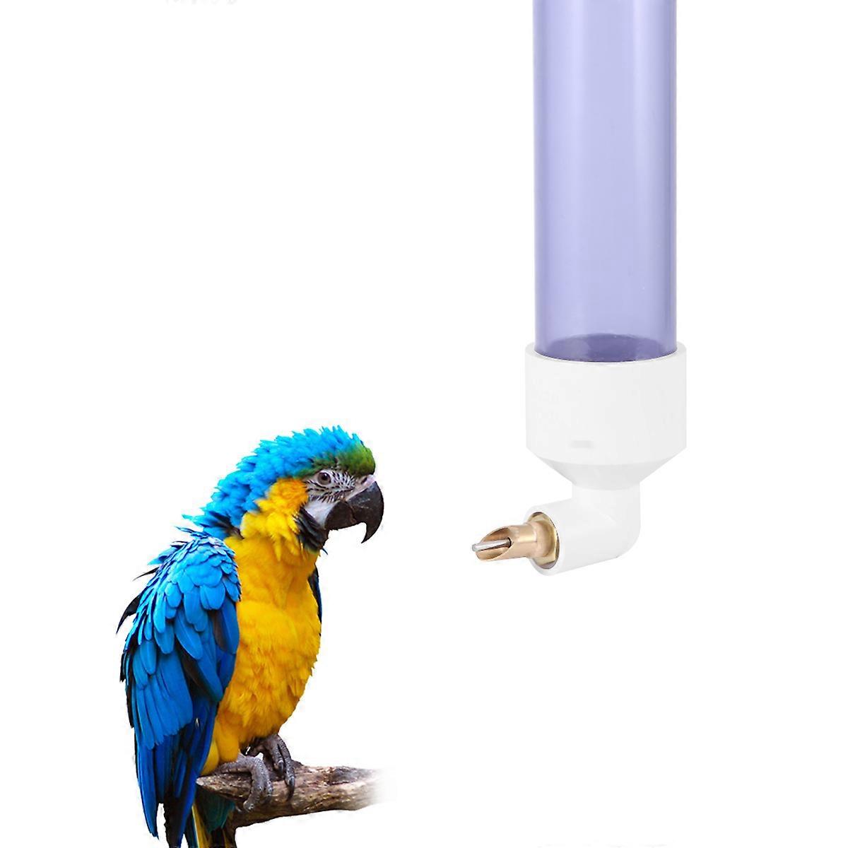 Parrot Water Bottle Plastic Material Bird Water Fountain Easy to Clean Automatic Feeding for Bird Owners Daily Use Blue 1Set