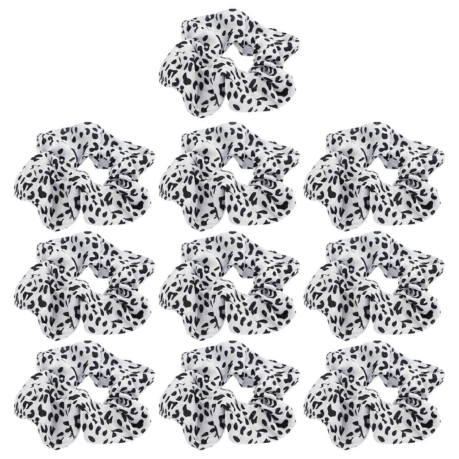 Elastic Hair Band Cow Pattern Ponytail Holder for 20Pcs Assorted Color Use