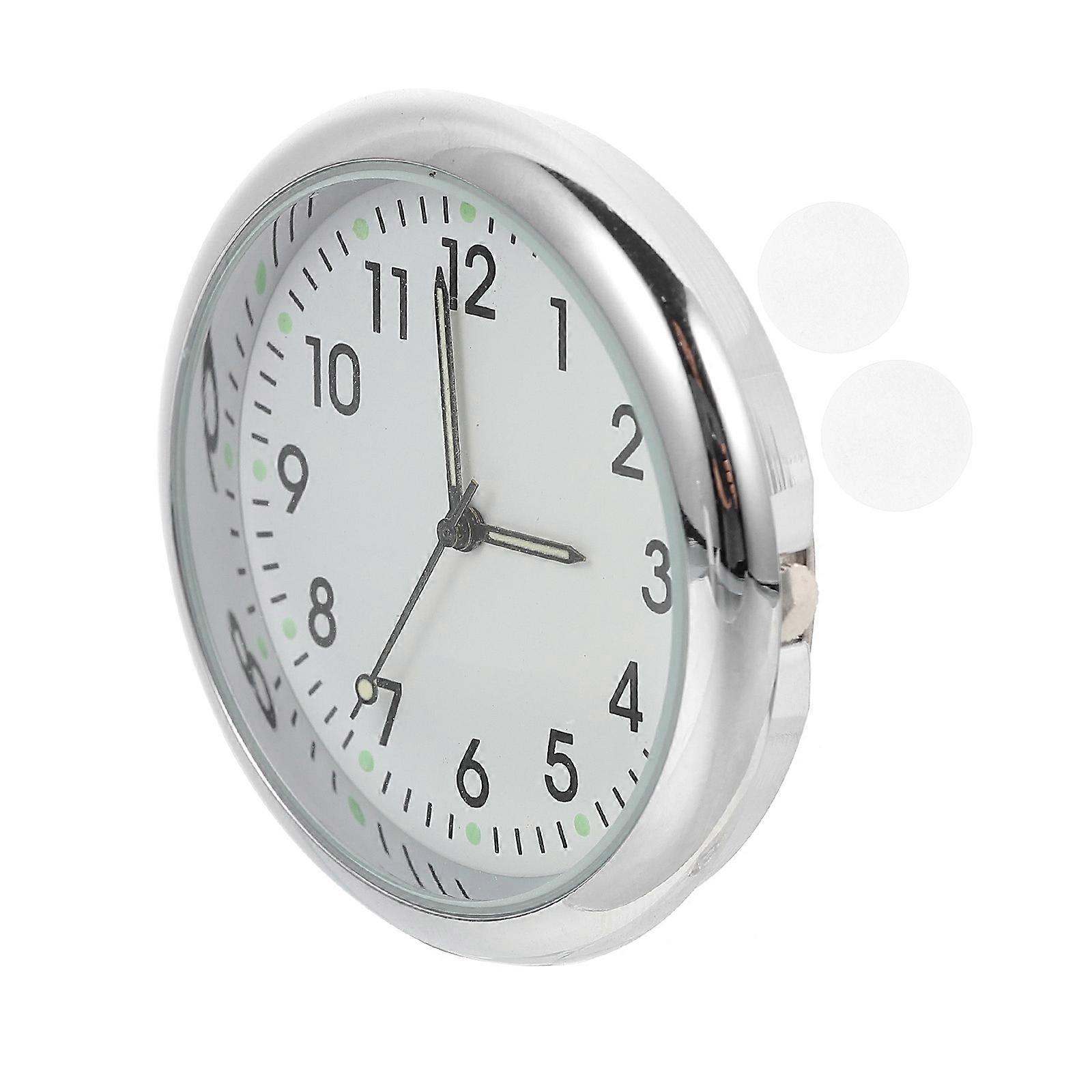 Decorative Car Clock Stick on Digital Clock for Car Use White