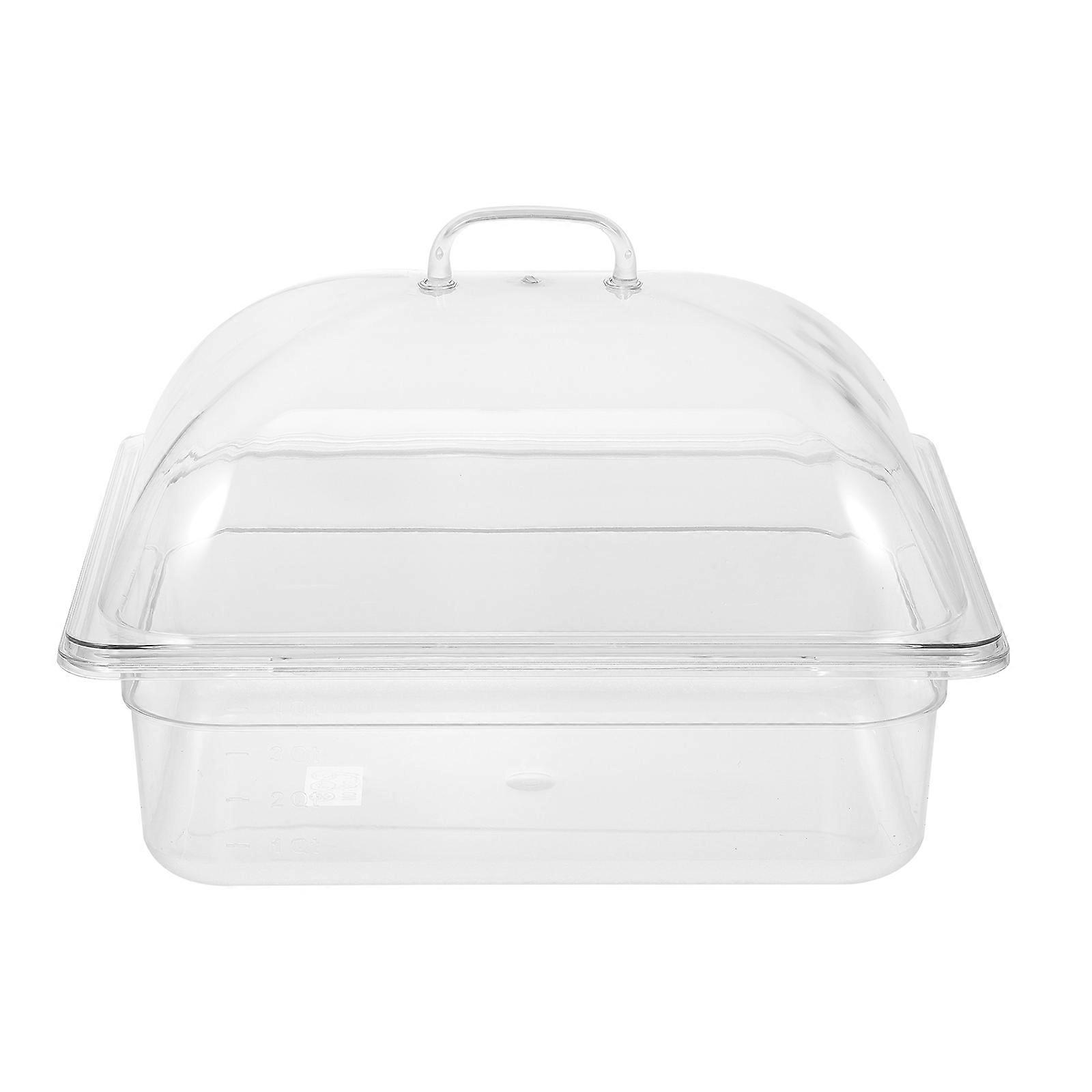 Clear Buffet Tray Lids Fruit Platter With Lid Transparent Buffet Tray With Cover Restaurant Use 33.50X27.20X24.00CM Kitchen Use 1 Set