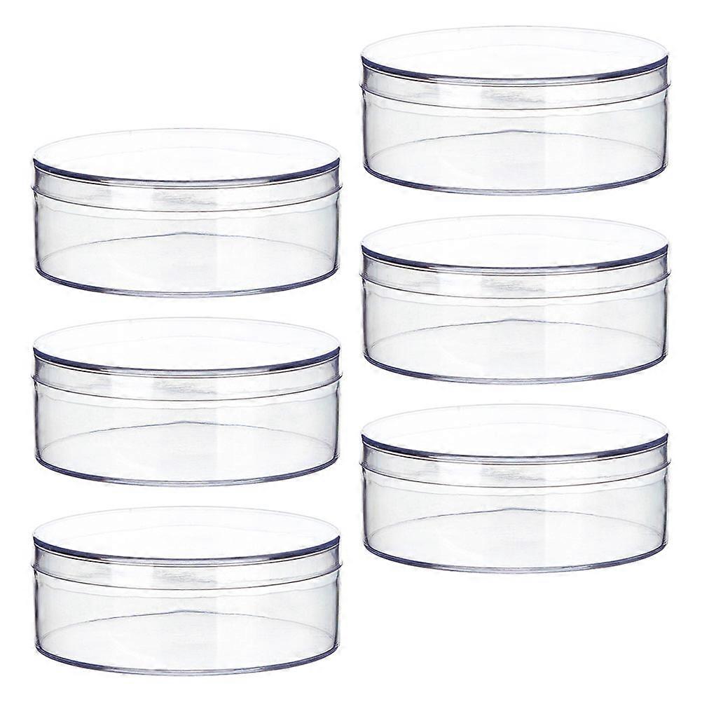 Round Candy Organizer for Party 6Pcs Transparent Clear Candy Boxes