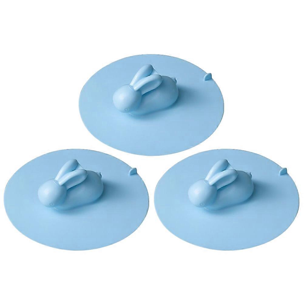Kitchen Accessories Silicone Sink Plug for Drain 9Pcs Rabbit Blue Set