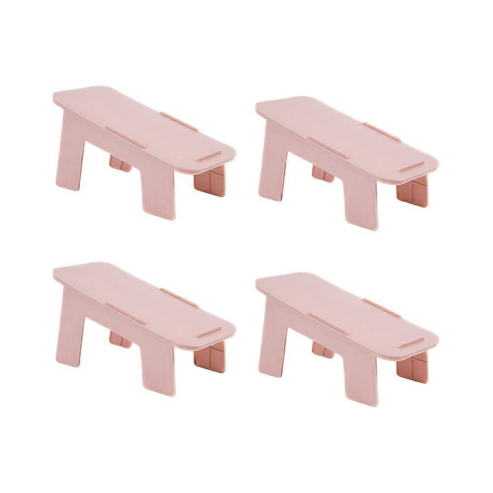 Creative Shoes Stand Double Layers Rack for Storage 8Pcs Pink Use