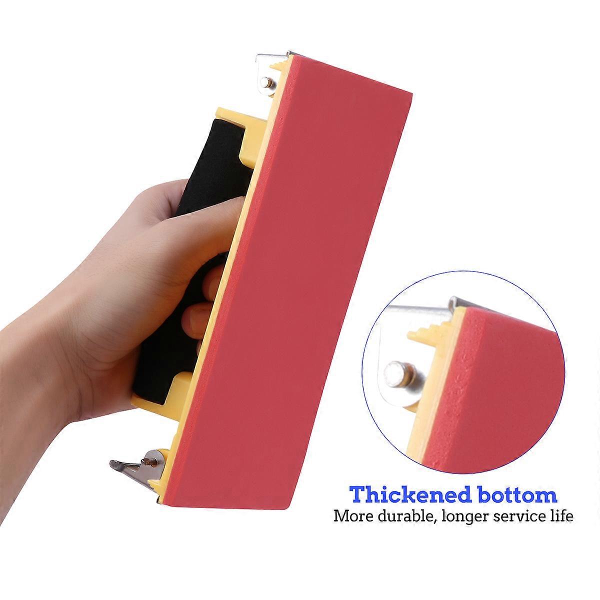 Yellow Sandpaper Holder Tool for Grinding Use Hand Grip 3Pcs Set