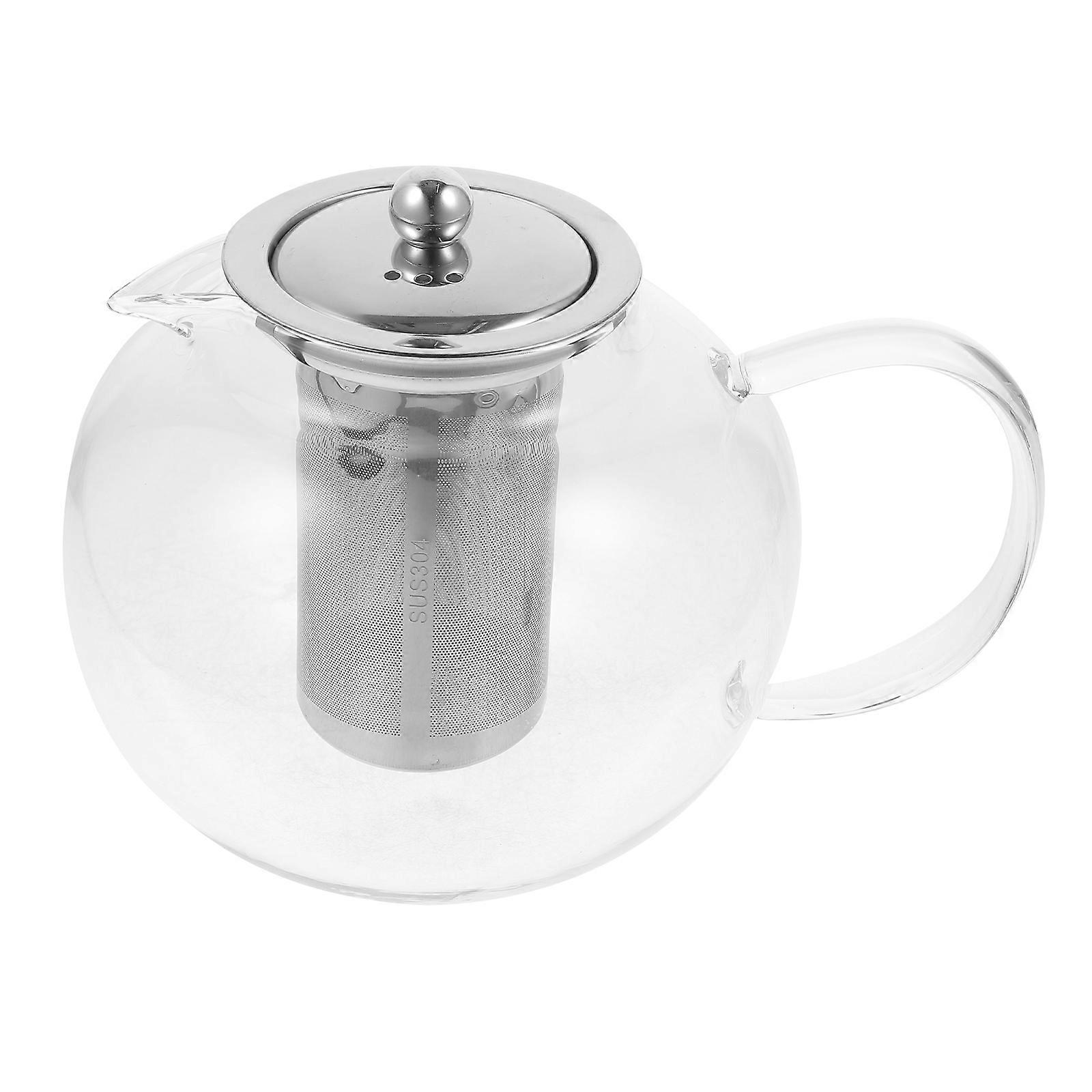 High Temperature Resistant Glass Teapot 1300ml Square Design For User-Friendly Brewing 2Pcs