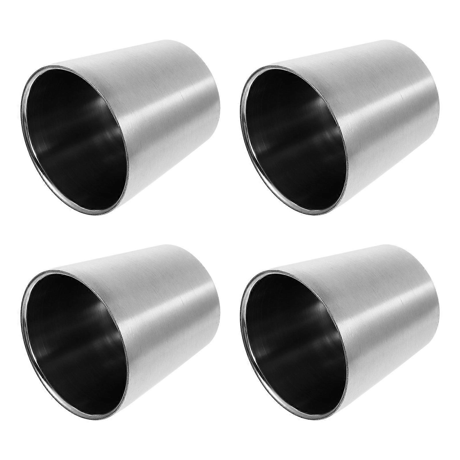 Milk Cup Stainless Steel Rustproof for Home Use 12Pcs Coffee Cups Silver