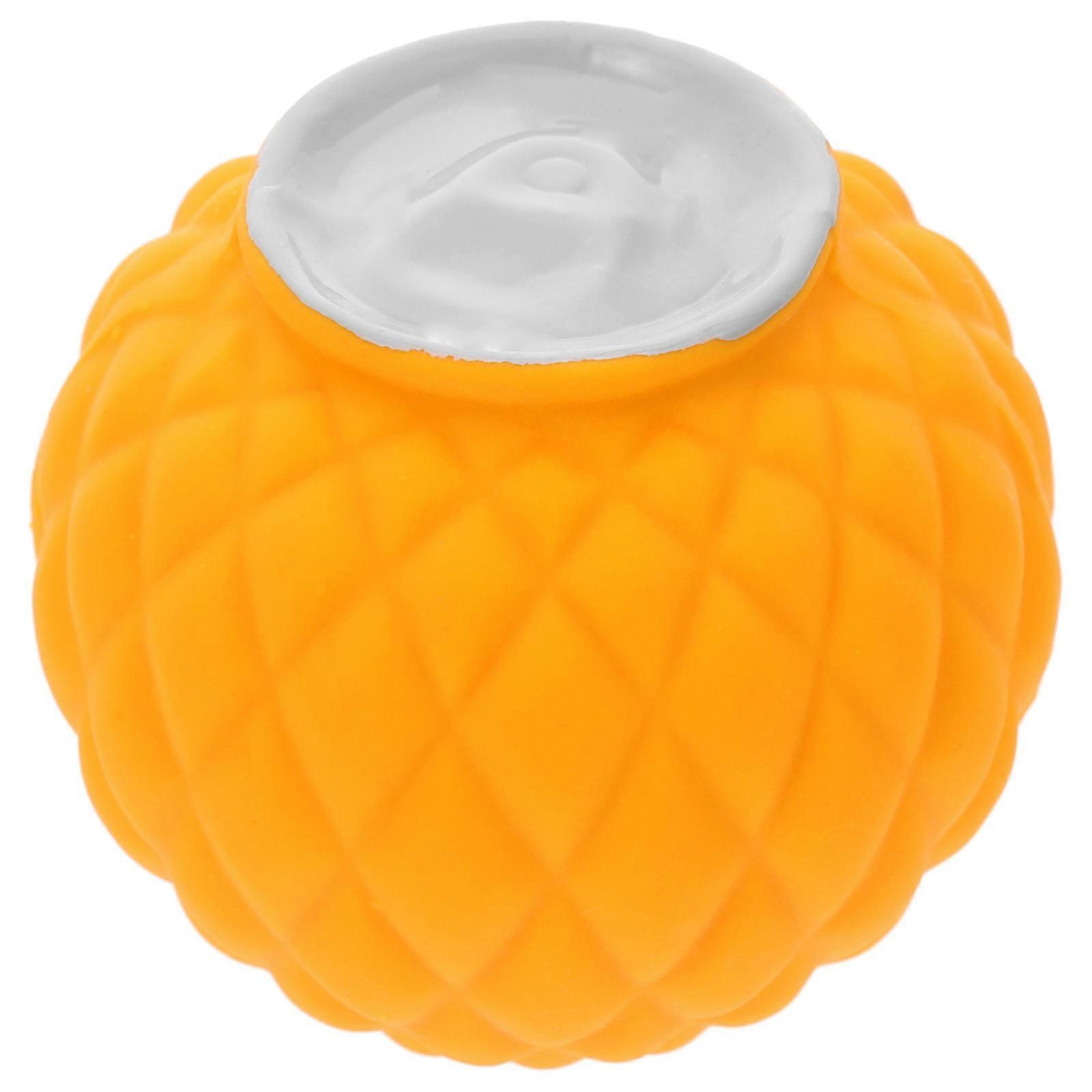 Yellow Dog Squeaky Ball Toy for Chewing 2Pcs Latex Puppy Plaything