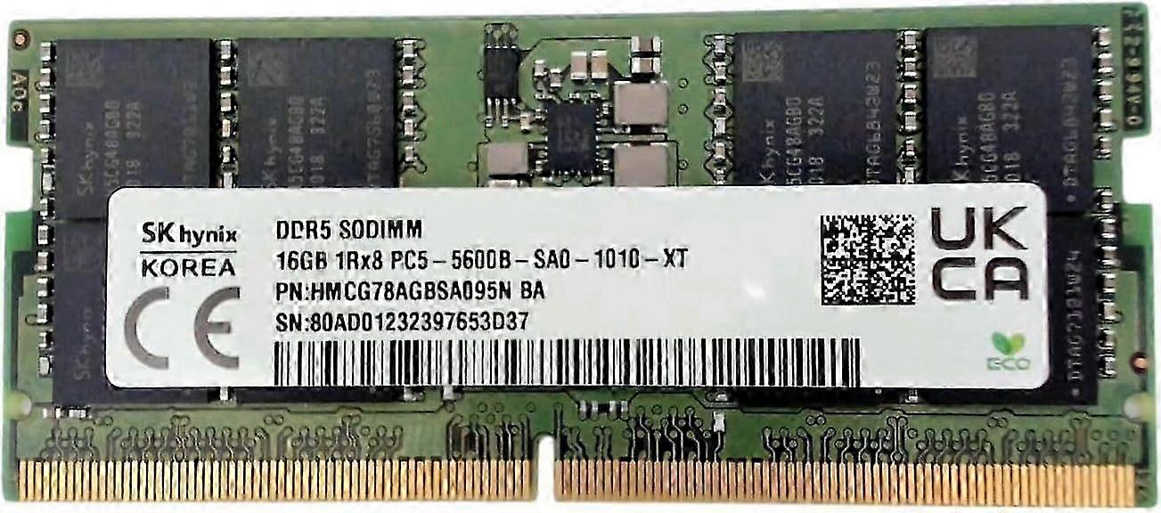 2025 2025 Uusin malli SK-Hynix 16 Gt 5600 MHz DDR5 PC5-44800 Ei-ECC CL46 262-nastainen