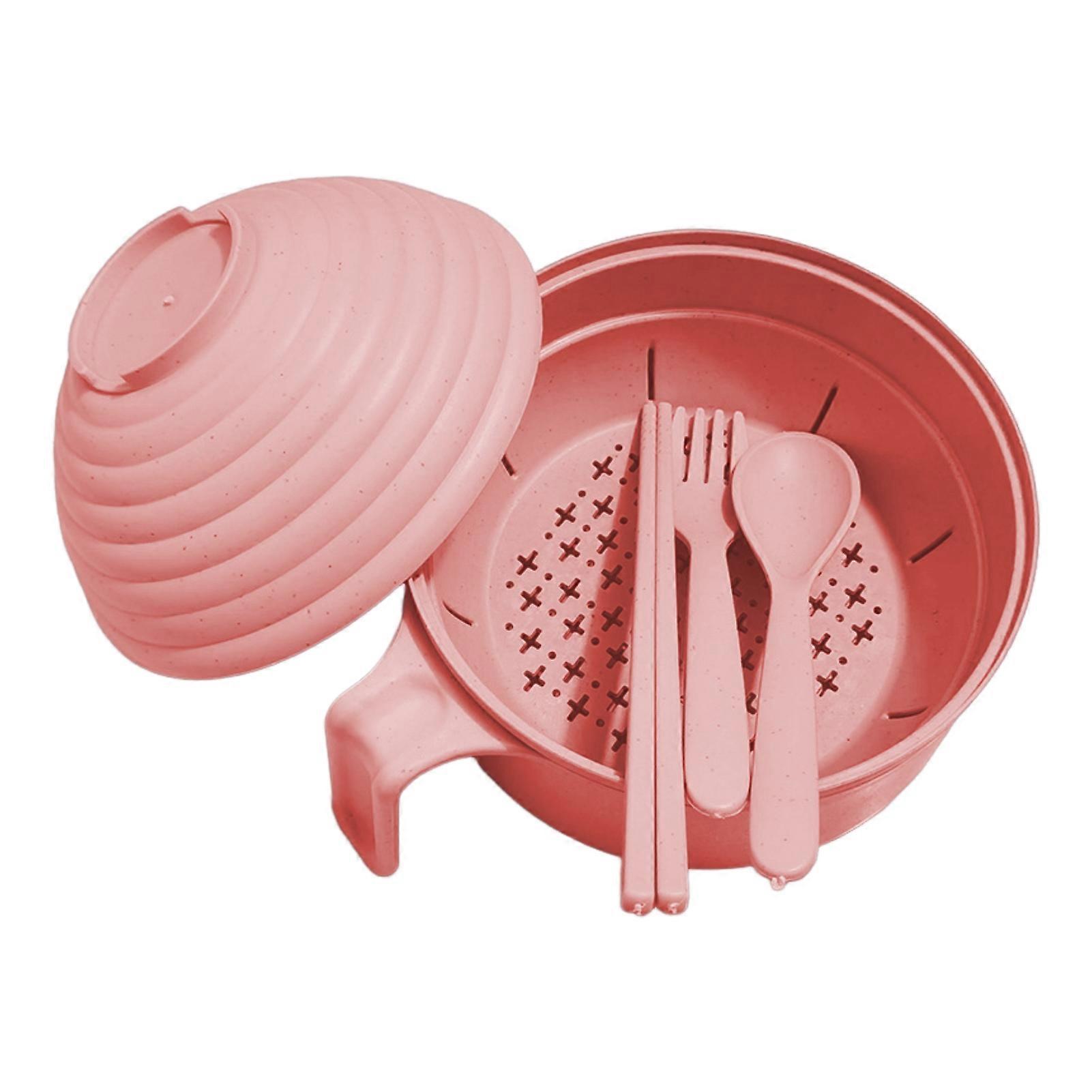 Microwave Ramen Cooker Bowl Set with Chopsticks Noodle Bowl Microwavable Fast Ramen Pot