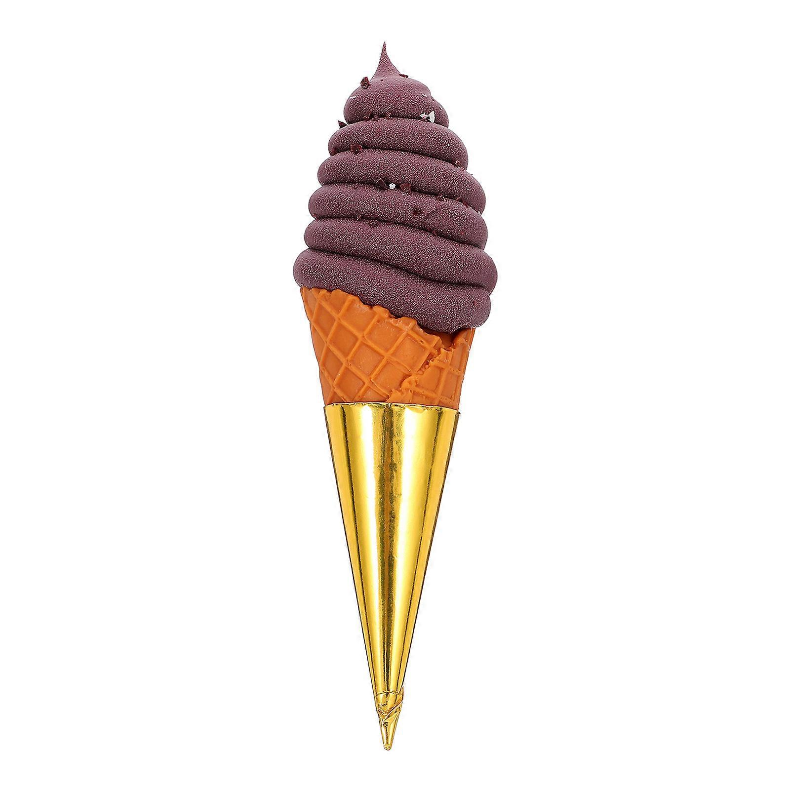 PVC Fake Ice Cream Cone Model for Display and Photography 3Pcs