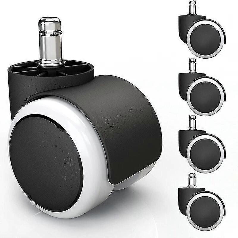 Dww-lot De 5 Roulettes De Chaises De Bureau 11x22mm - Blanc Roues Pour Chaises Ppivotantes Rechange Conception  Double Roue