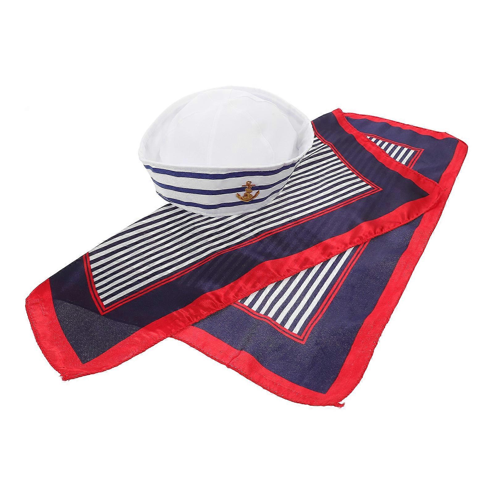 Fancy Dress Sailor Hat For Cosplayers Stage Performance Polyester Material 5 Sets