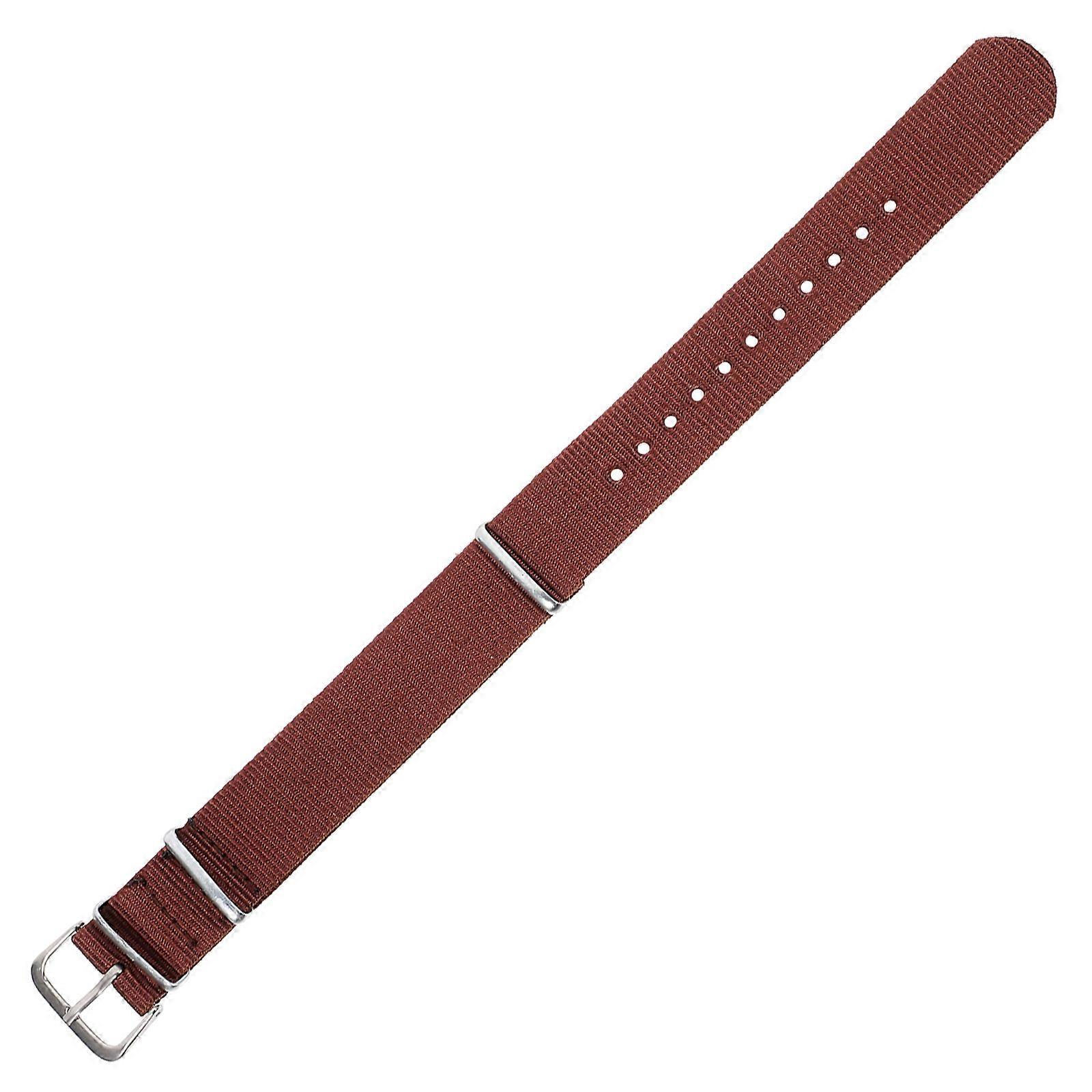Nylon Canvas Replacement Strap for Watch Use 2Pcs Brown Comfortable Watch Strap
