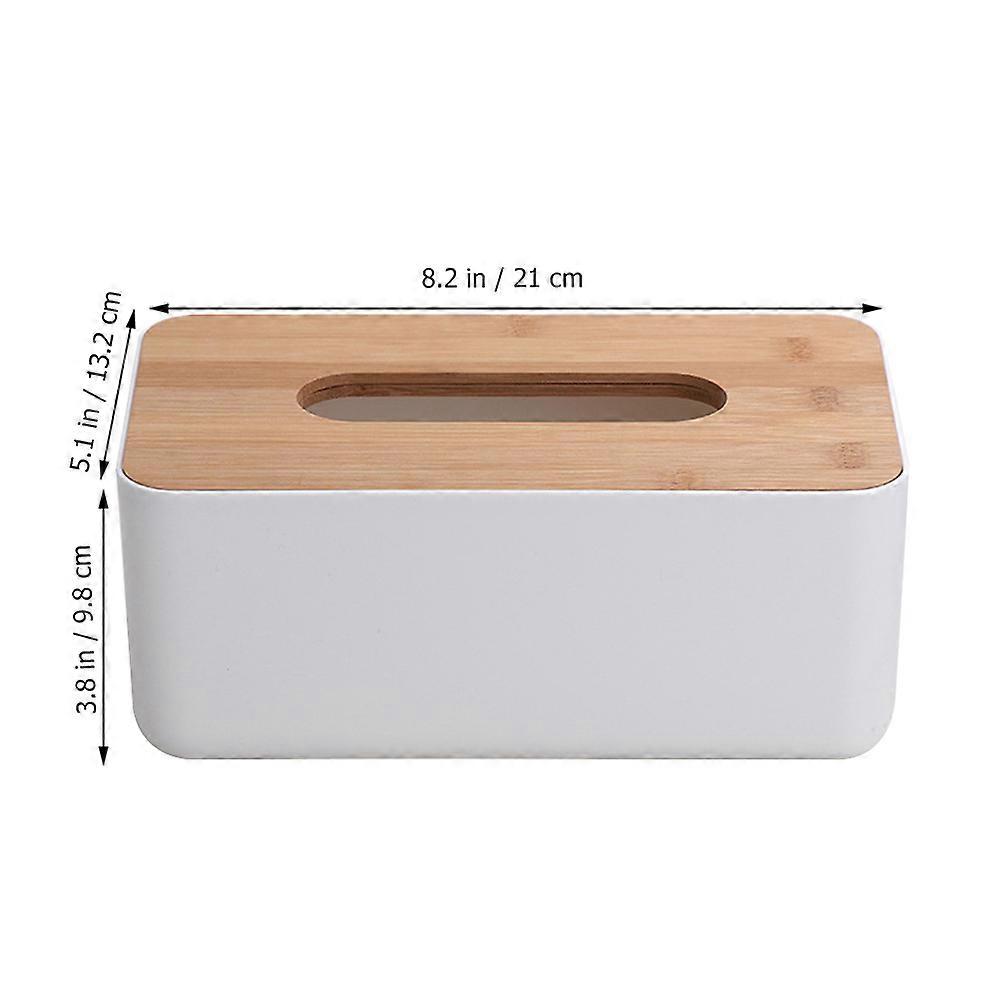 Wooden Tissue Container Multi Color Desktop Tissue Box for Hotels Natural Look 21x13x10 Cm 2Pcs