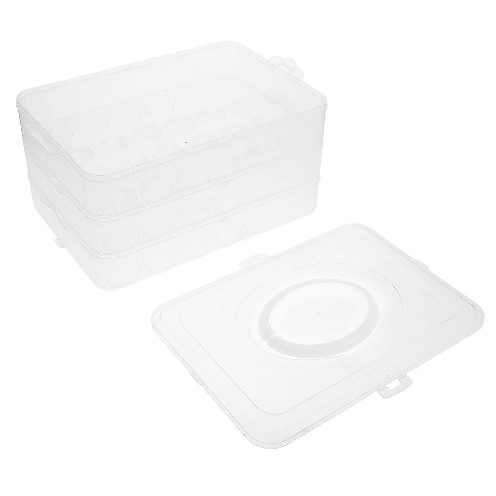 Double-Layered Egg Display Holder For Refrigerator Use Protecting Eggs From Breakage 1Set