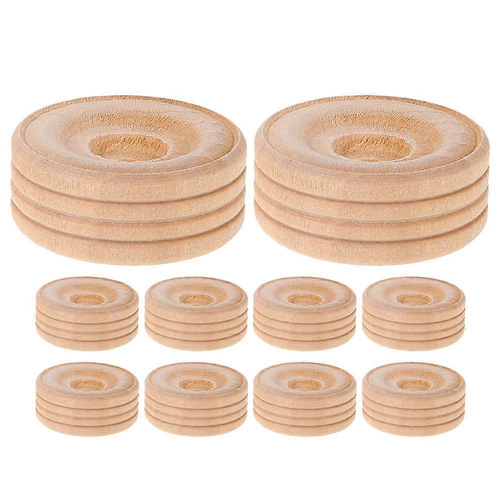Kinder Holz Auto Räder für Dekoration 10Pcs DIY Holz Handwerk Räder Set