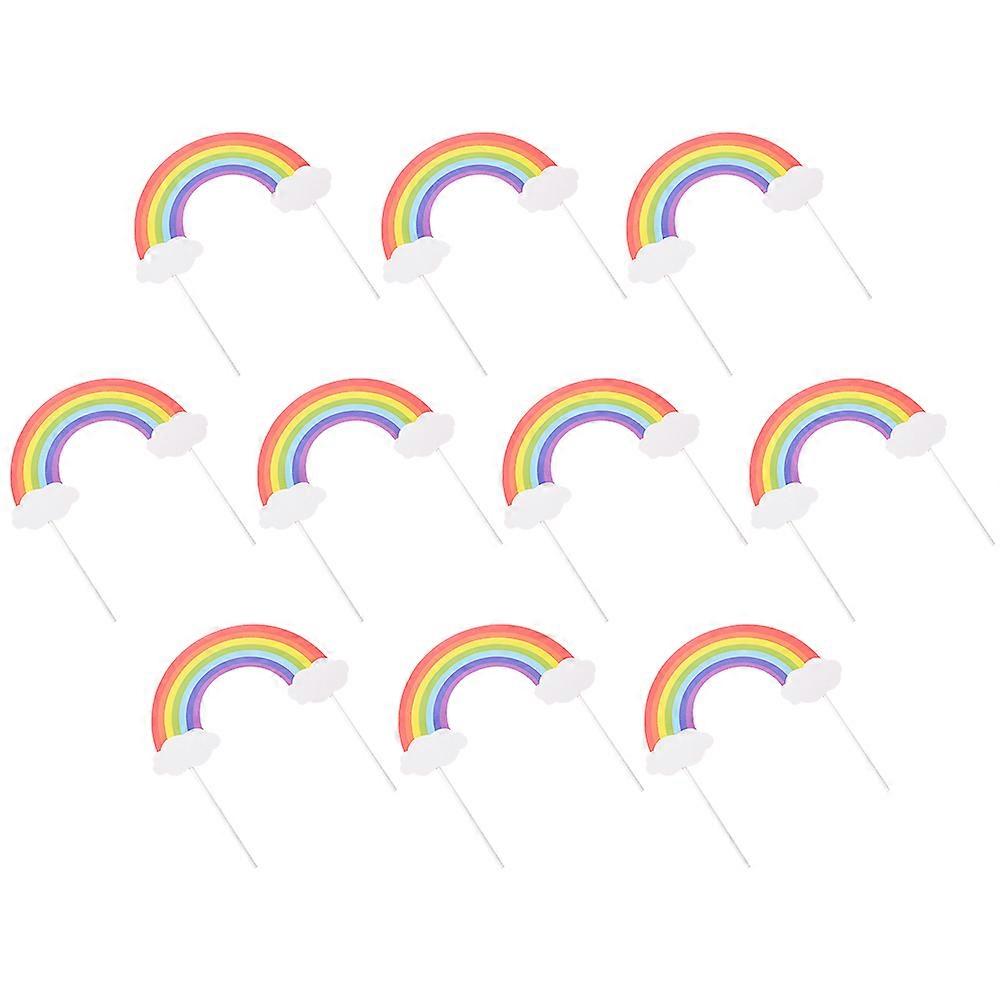 Rainbow Cake Topper for Party 20Pcs Rainbow Cake Decoration
