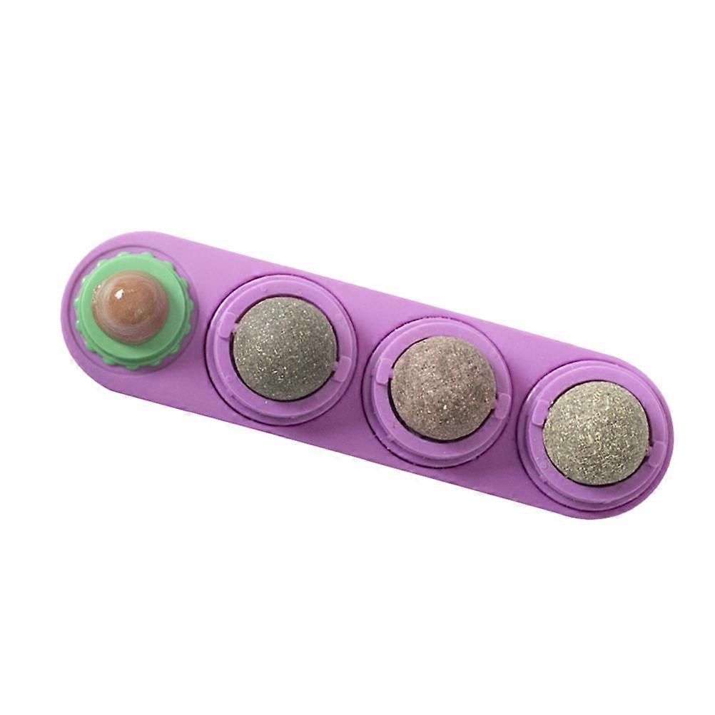 Pet Toys Catnip Ball for Playing 3Pcs Purple Cat Ball Toy Kitten Teaser