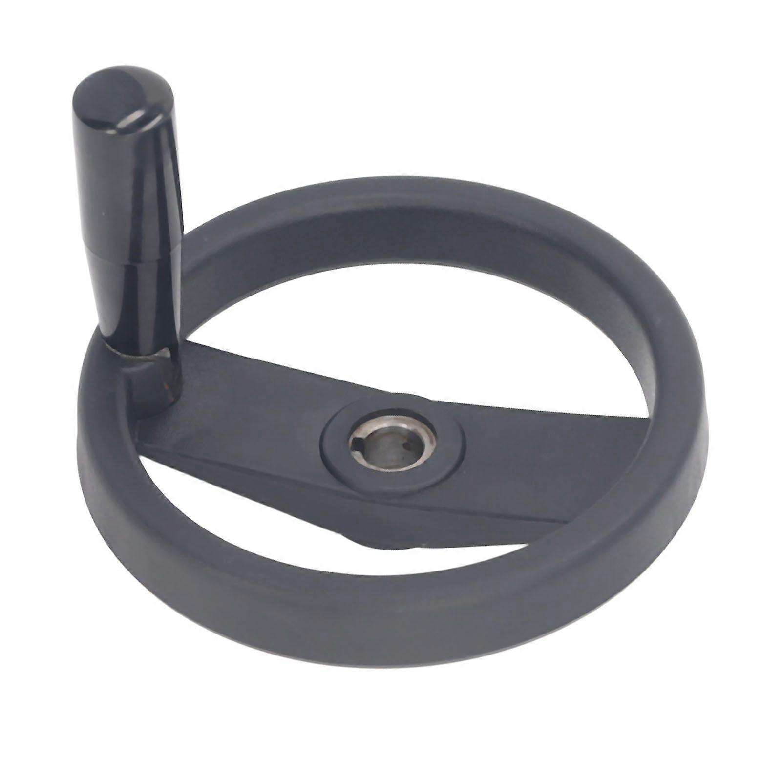 Hand Wheel 16mm Center Hole 160mm Outer Diameter with Revolving Handle 2 Spoked Lathe Milling Machine Grinder Handwheel