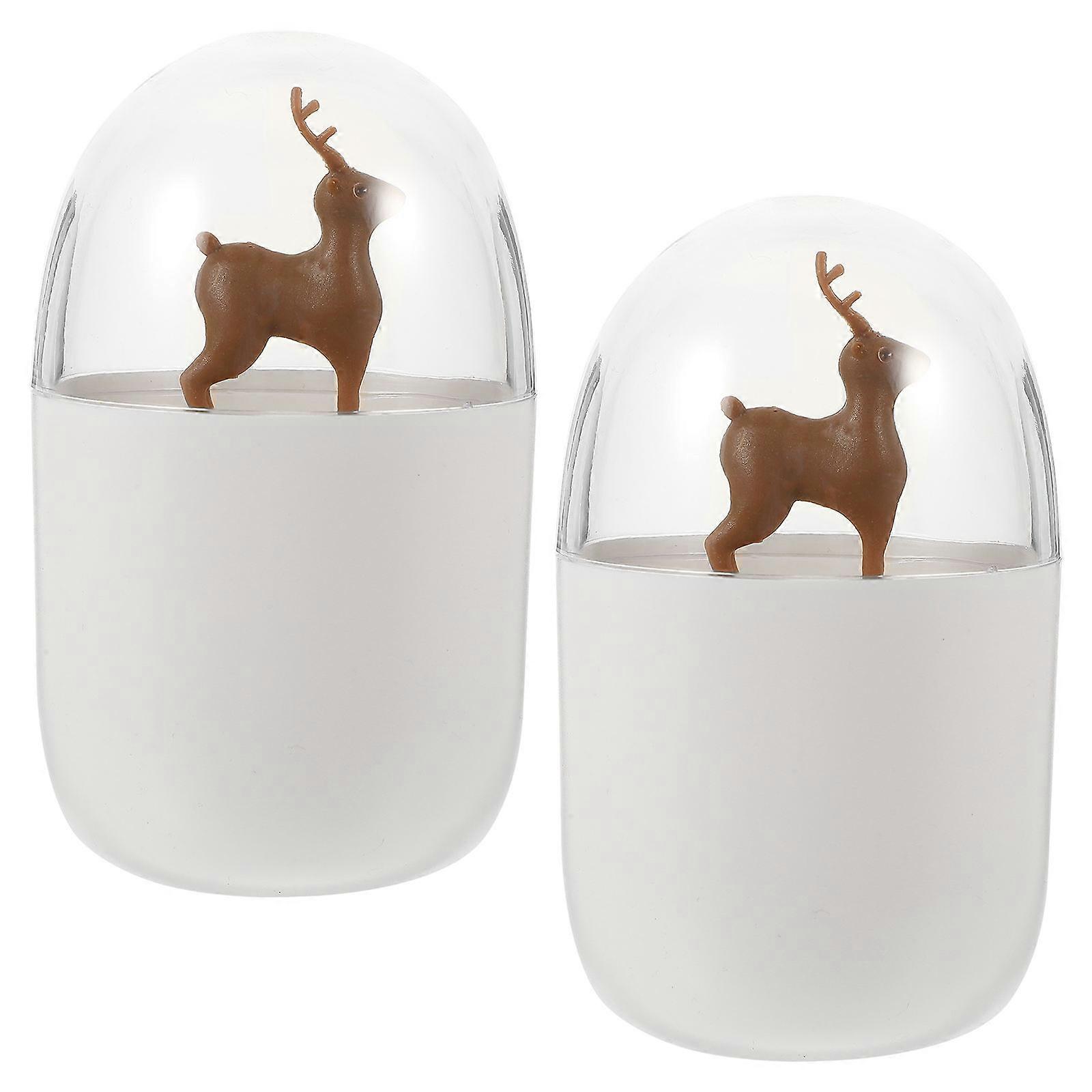 Plastic Toothpick Container for Storage Use 8Pcs Multi Color Swab Organizer