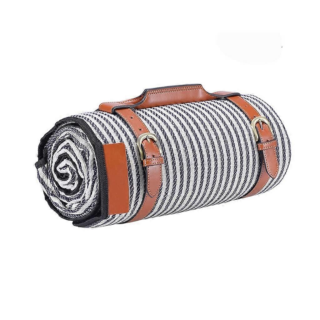 Stripe Outdoor Foldable Picnic Mat Waterproof Thicken Breathable Soft Travel Beach Blanket One Size Color A
