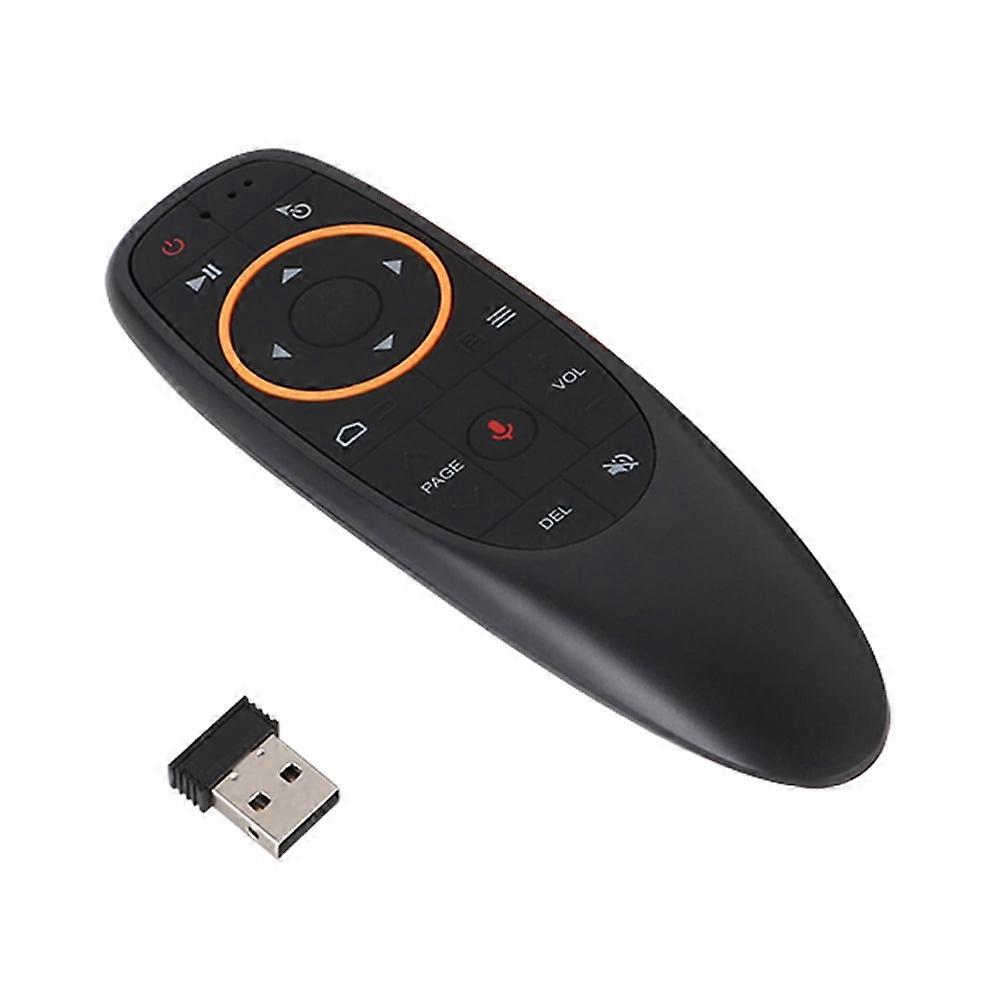 G10 2.4GHz Wireless Remote Control with USB Receiver Voice Control for Android PC Laptop Notebook Smart TV Black