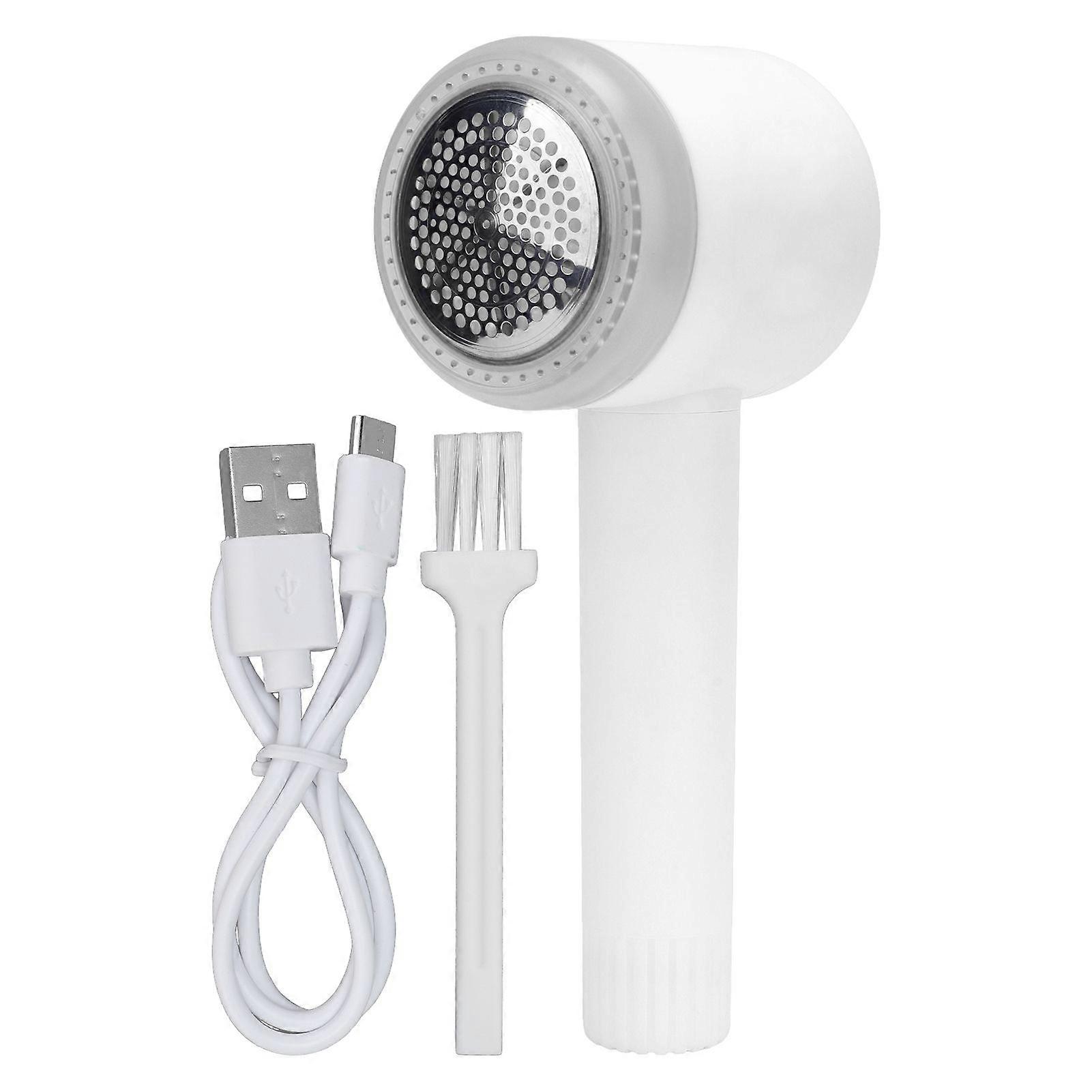 Electric Lint Remover USB Charging Portable 2 in 1 Fabric Fuzz Remover Lint Trimmer for Household White