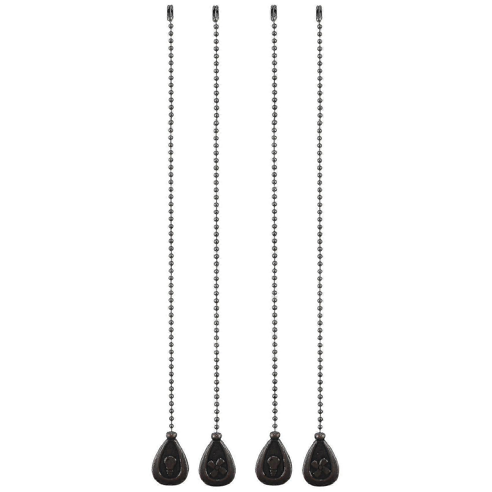 Ceiling Fan Pull Chains 4pcs Bronze Extension Fan Lamp Pull Chain Decorative Extender Ornament Fan